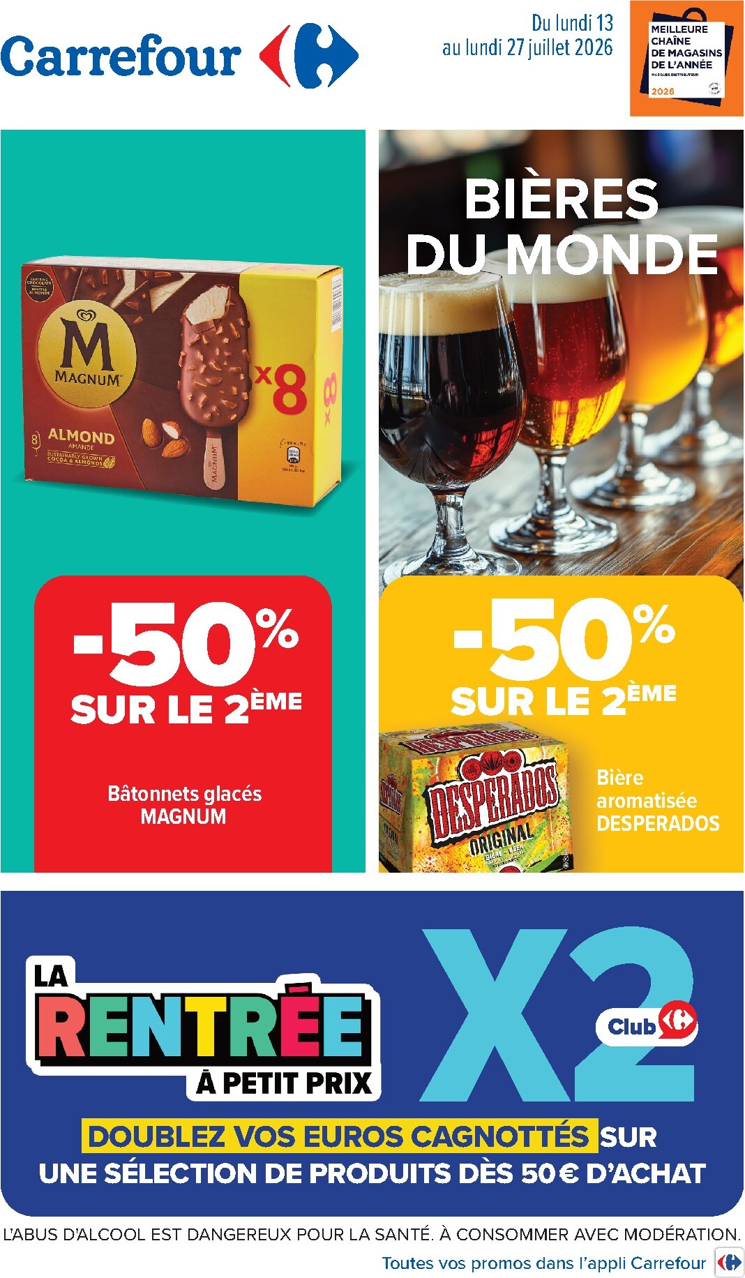 carrefour - Flyer Carrefour pour la semaine prochaine du du lundi 13/07/2026 au du lundi 27/07/2026 - page: 1