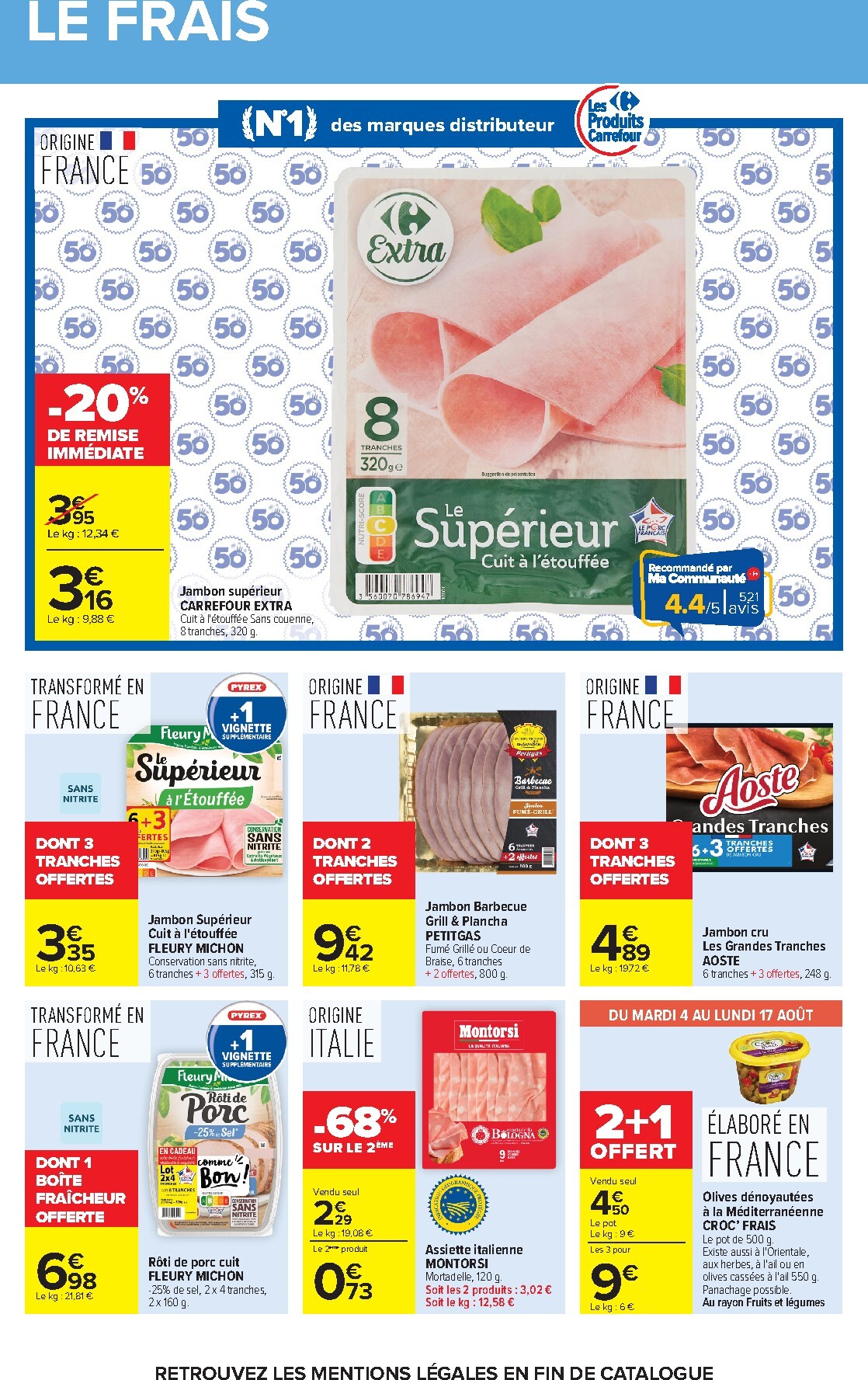 carrefour - Flyer Carrefour - Glaces & Barbecue pour la semaine prochaine du du mardi 04/08/2026 au du lundi 17/08/2026 - page: 38