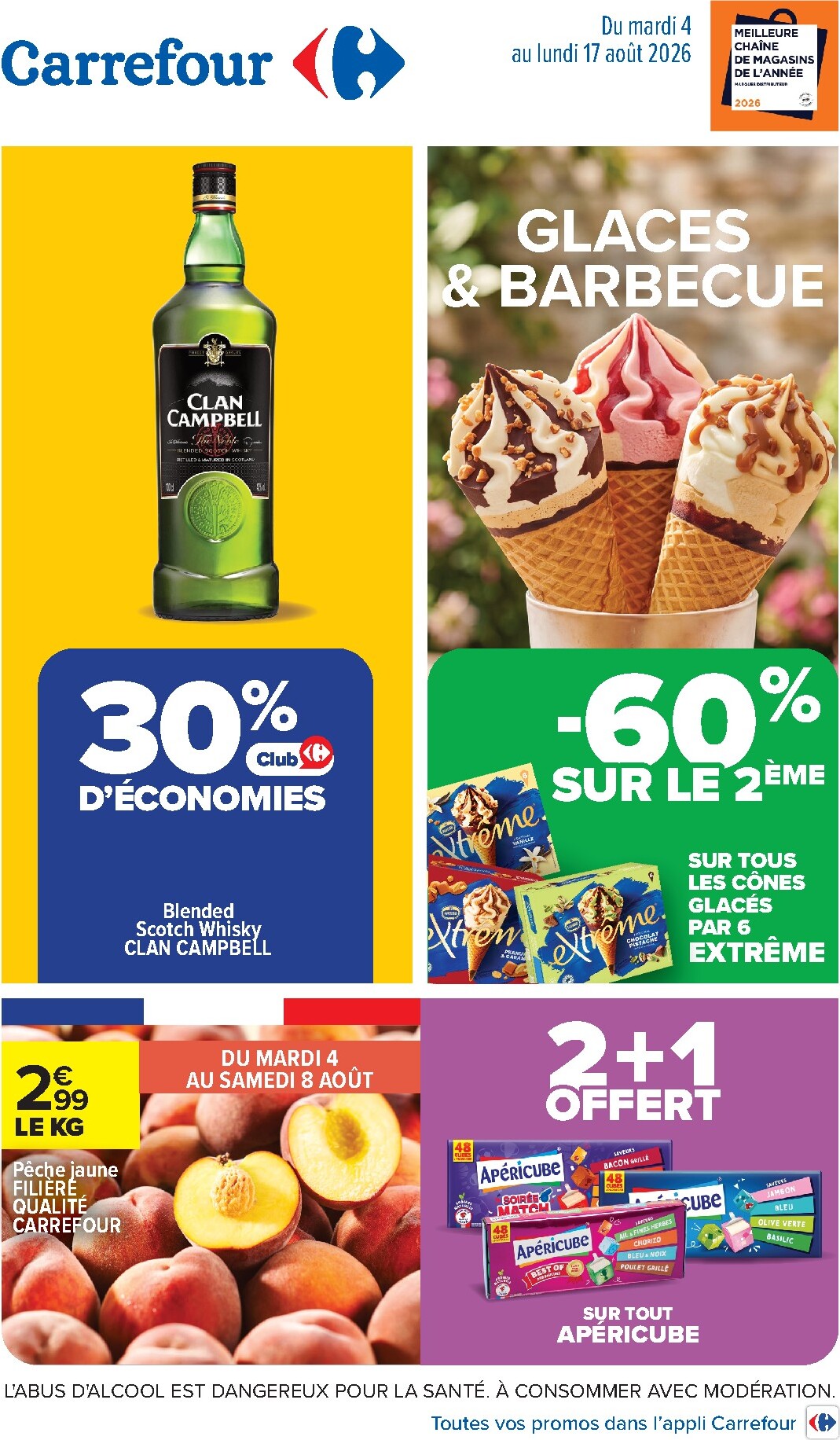 carrefour - Flyer Carrefour - Glaces & Barbecue pour la semaine prochaine du du mardi 04/08/2026 au du lundi 17/08/2026 - page: 1