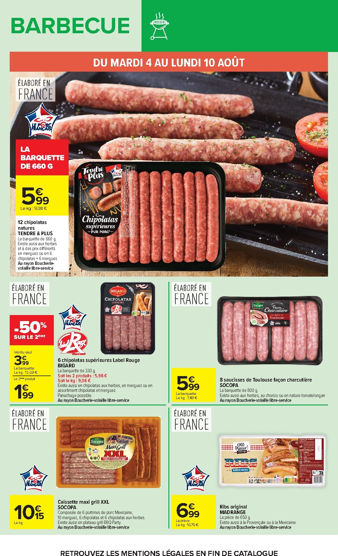 carrefour - Flyer Carrefour - Glaces & Barbecue pour la semaine prochaine du du mardi 04/08/2026 au du lundi 17/08/2026 - page: 11