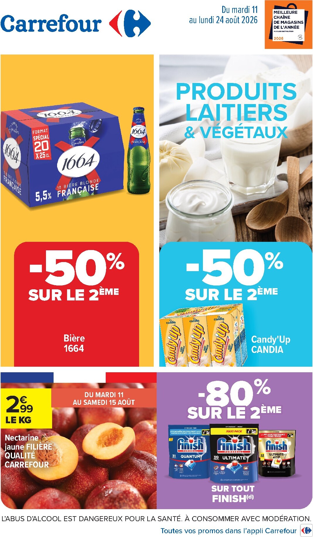 carrefour - Flyer Carrefour pour la semaine prochaine du du mardi 11/08/2026 au du lundi 24/08/2026