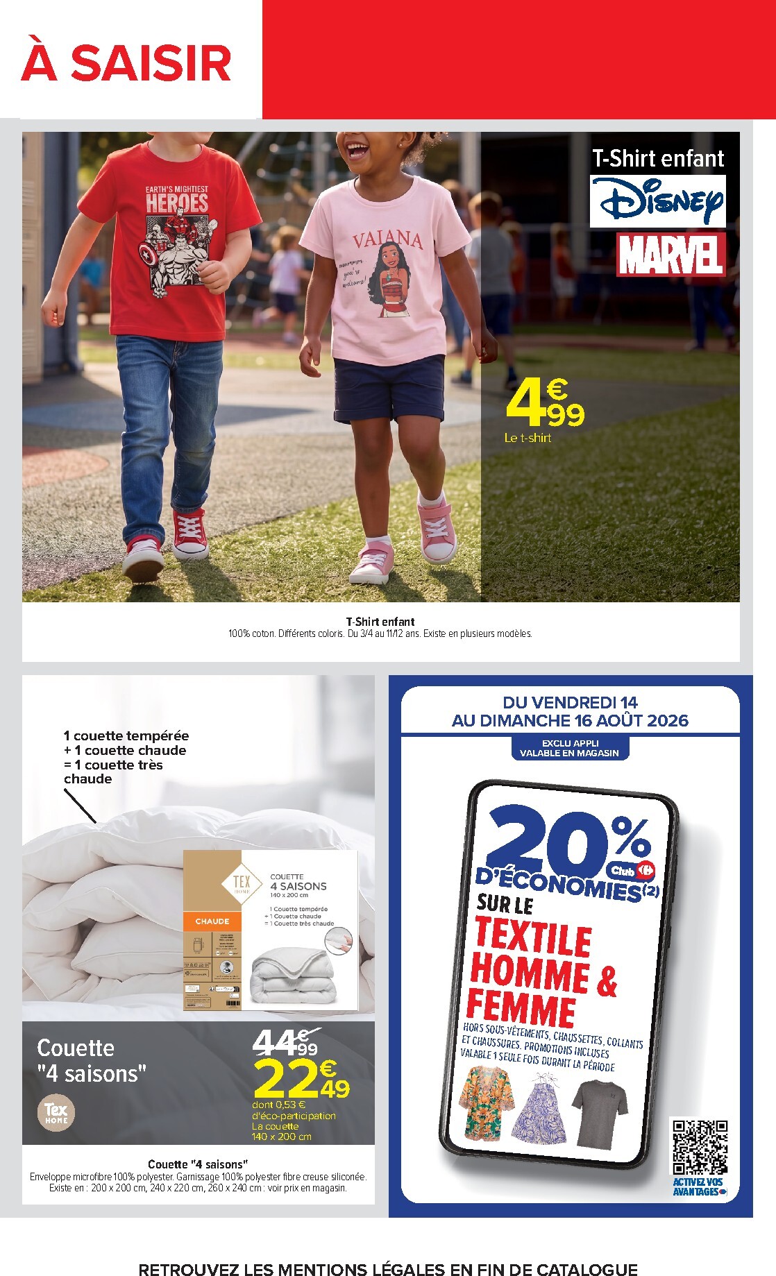 carrefour - Flyer Carrefour pour la semaine prochaine du du mardi 11/08/2026 au du lundi 24/08/2026 - page: 63