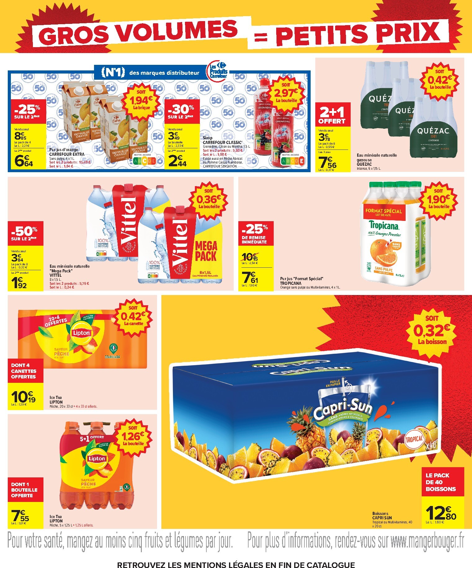 carrefour - Flyer Carrefour - Gros volumes, petits prix pour la semaine prochaine du de jeudi 20/08/2026 au du lundi 07/09/2026 - page: 5