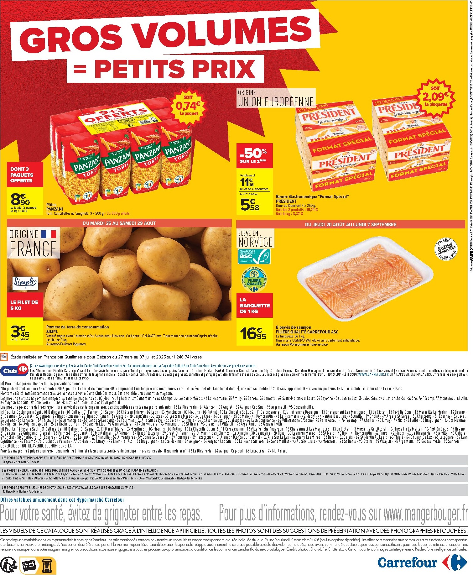 carrefour - Flyer Carrefour - Gros volumes, petits prix pour la semaine prochaine du de jeudi 20/08/2026 au du lundi 07/09/2026 - page: 28