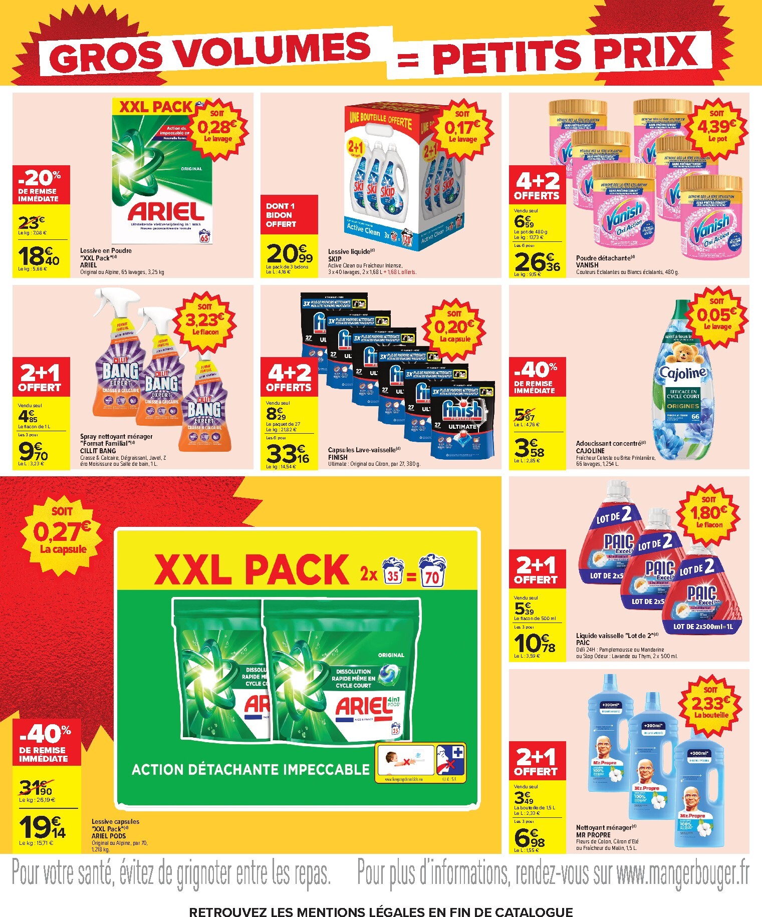 carrefour - Flyer Carrefour - Gros volumes, petits prix pour la semaine prochaine du de jeudi 20/08/2026 au du lundi 07/09/2026 - page: 22