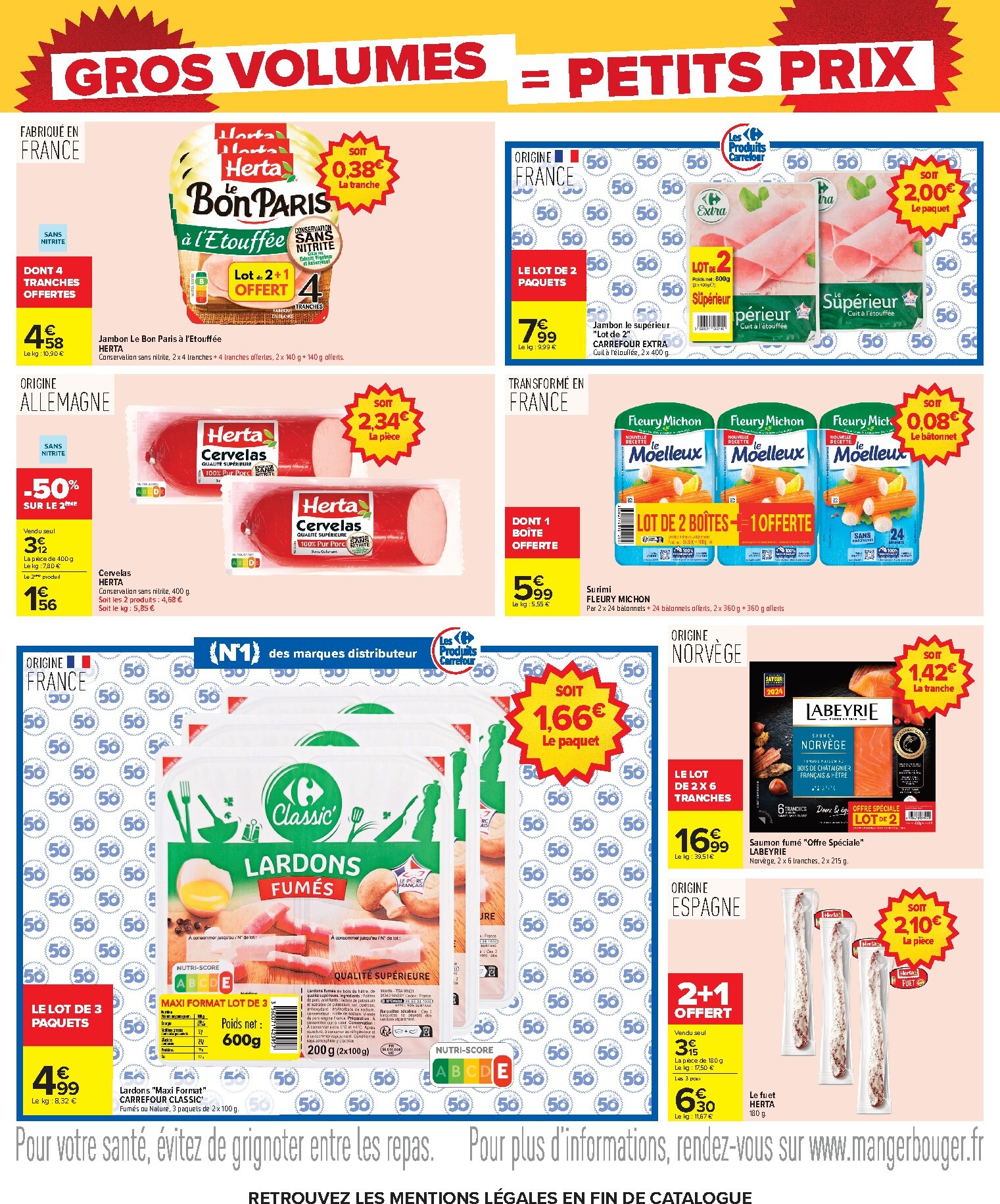 carrefour - Flyer Carrefour - Gros volumes, petits prix pour la semaine prochaine du de jeudi 20/08/2026 au du lundi 07/09/2026 - page: 14