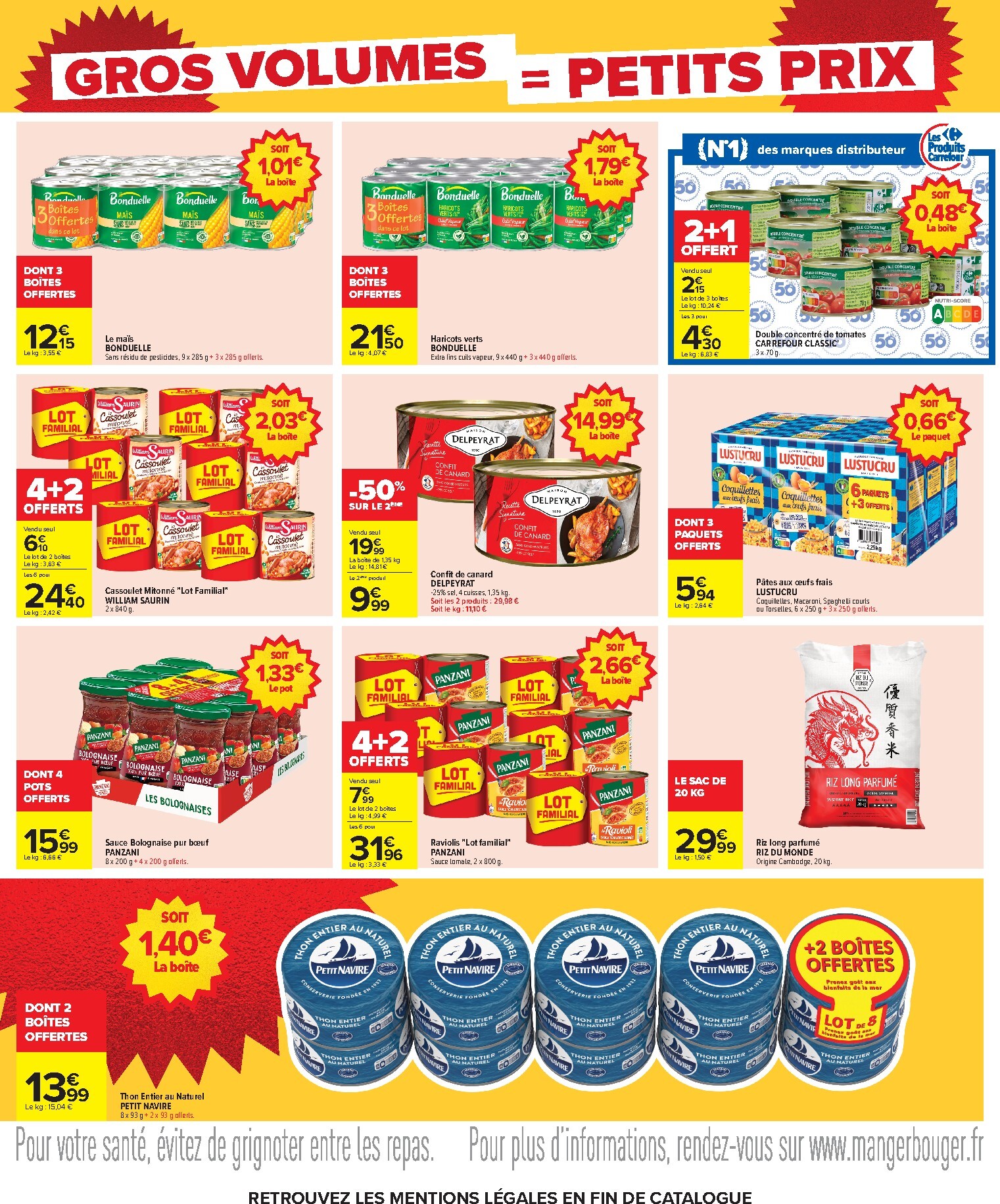 carrefour - Flyer Carrefour - Gros volumes, petits prix pour la semaine prochaine du de jeudi 20/08/2026 au du lundi 07/09/2026 - page: 6