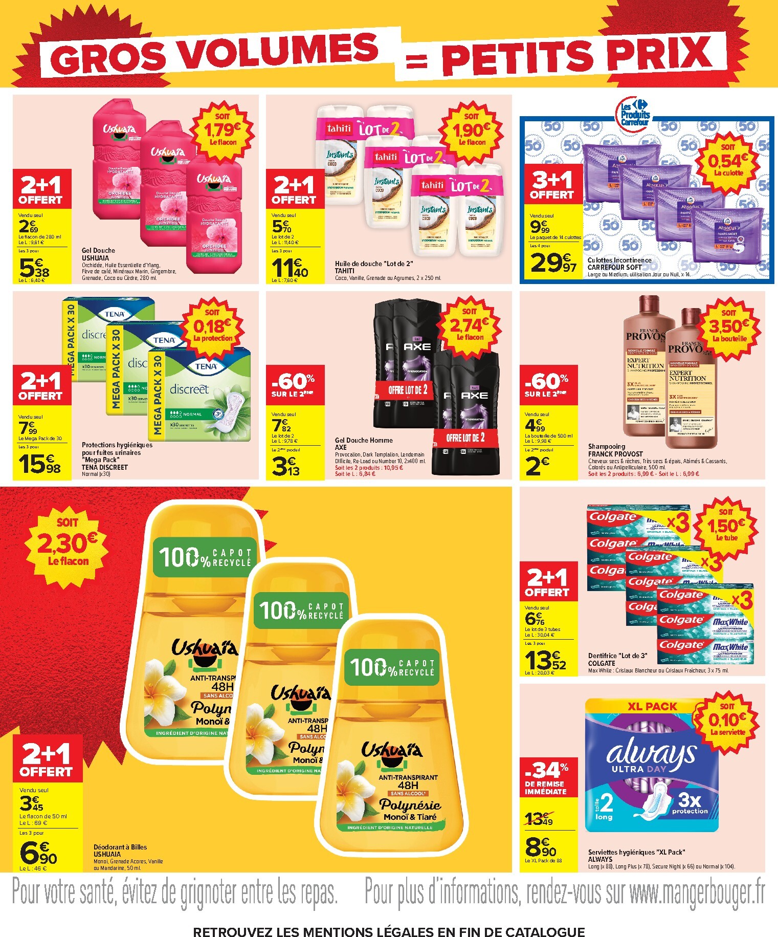 carrefour - Flyer Carrefour - Gros volumes, petits prix pour la semaine prochaine du de jeudi 20/08/2026 au du lundi 07/09/2026 - page: 20