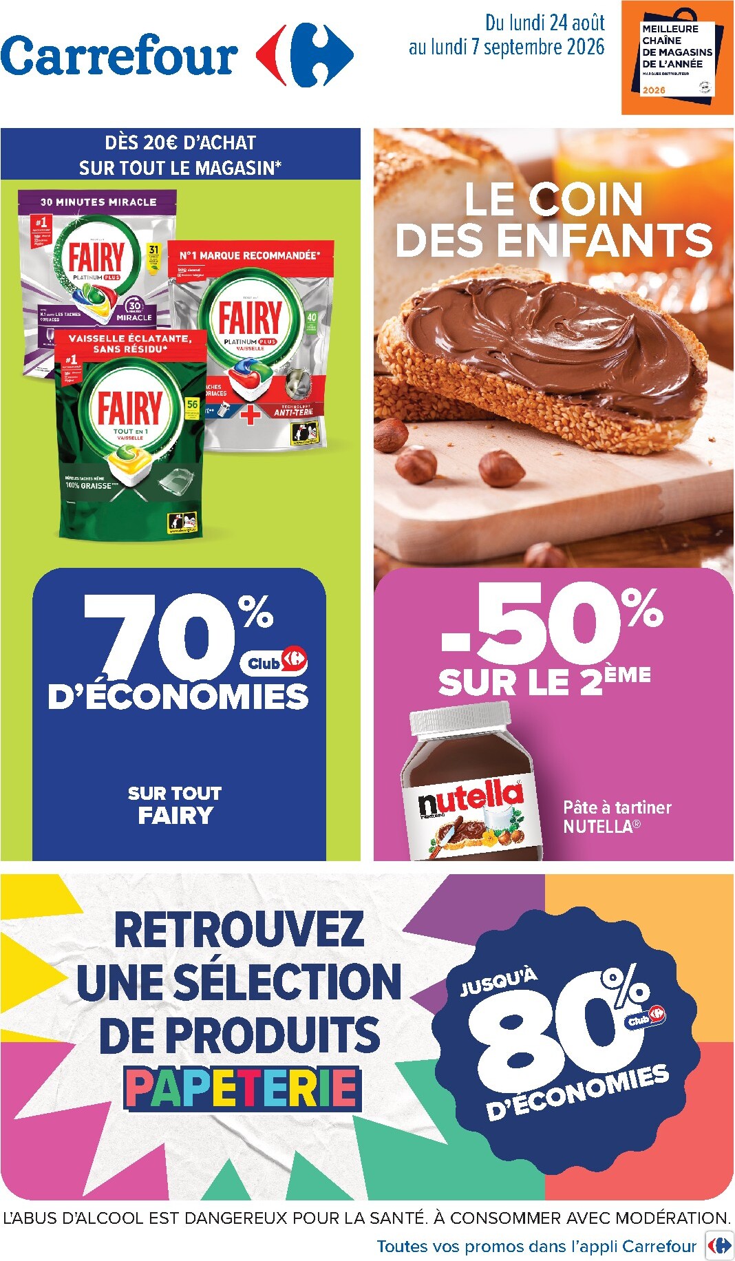 carrefour - Flyer Carrefour pour la semaine prochaine du du lundi 24/08/2026 au du lundi 07/09/2026