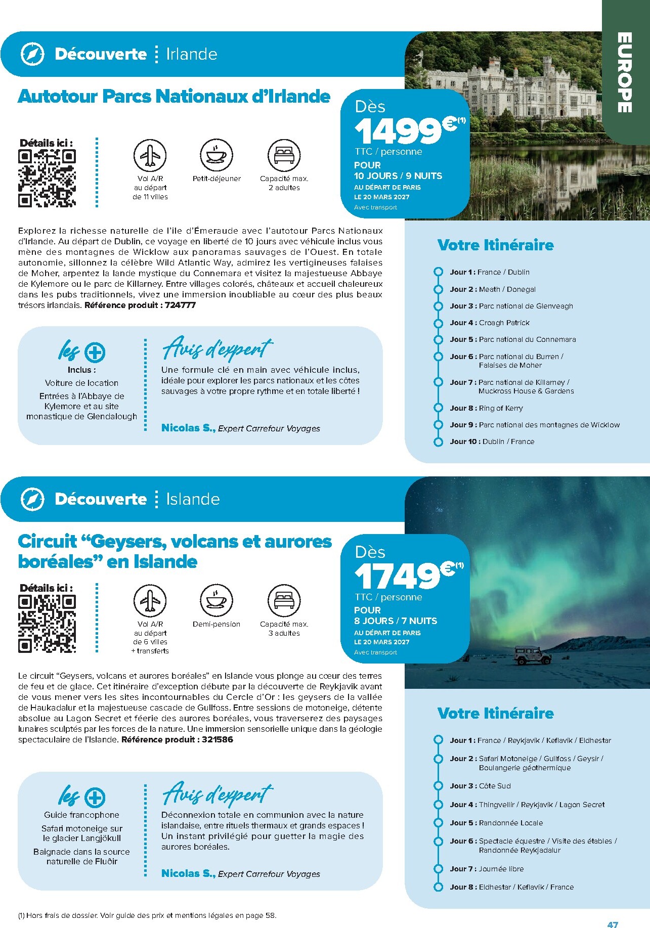carrefour - Current Carrefour - Séjours & Circuits leaflet valid from du vendredi 14/08/2026 to du mercredi 31/03/2027 - page: 47