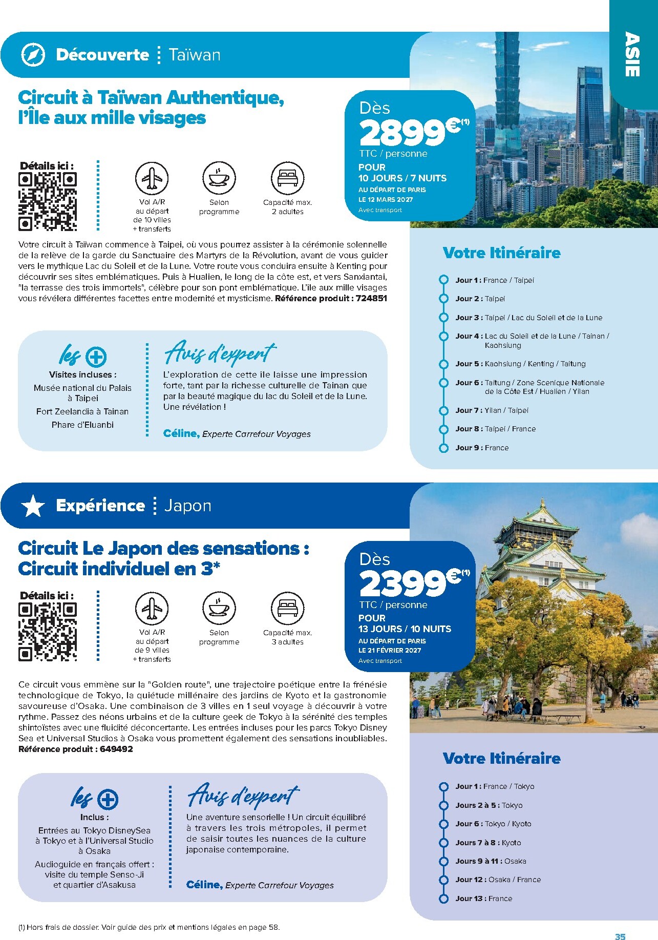 carrefour - Current Carrefour - Séjours & Circuits leaflet valid from du vendredi 14/08/2026 to du mercredi 31/03/2027 - page: 35