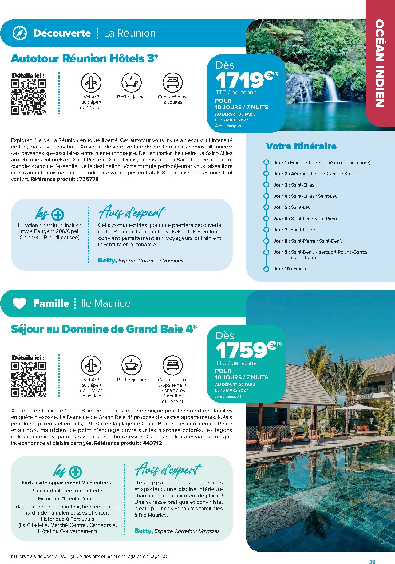 carrefour - Current Carrefour - Séjours & Circuits leaflet valid from du vendredi 14/08/2026 to du mercredi 31/03/2027 - page: 39