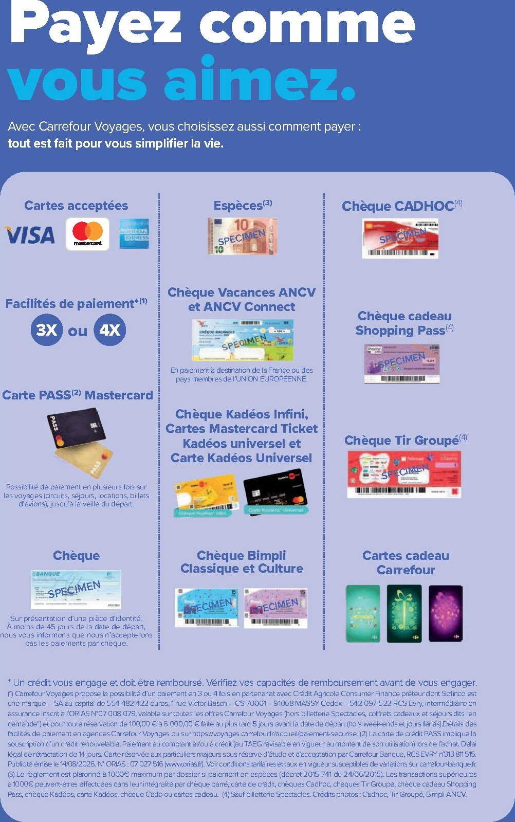 carrefour - Current Carrefour - Séjours & Circuits leaflet valid from du vendredi 14/08/2026 to du mercredi 31/03/2027 - page: 59