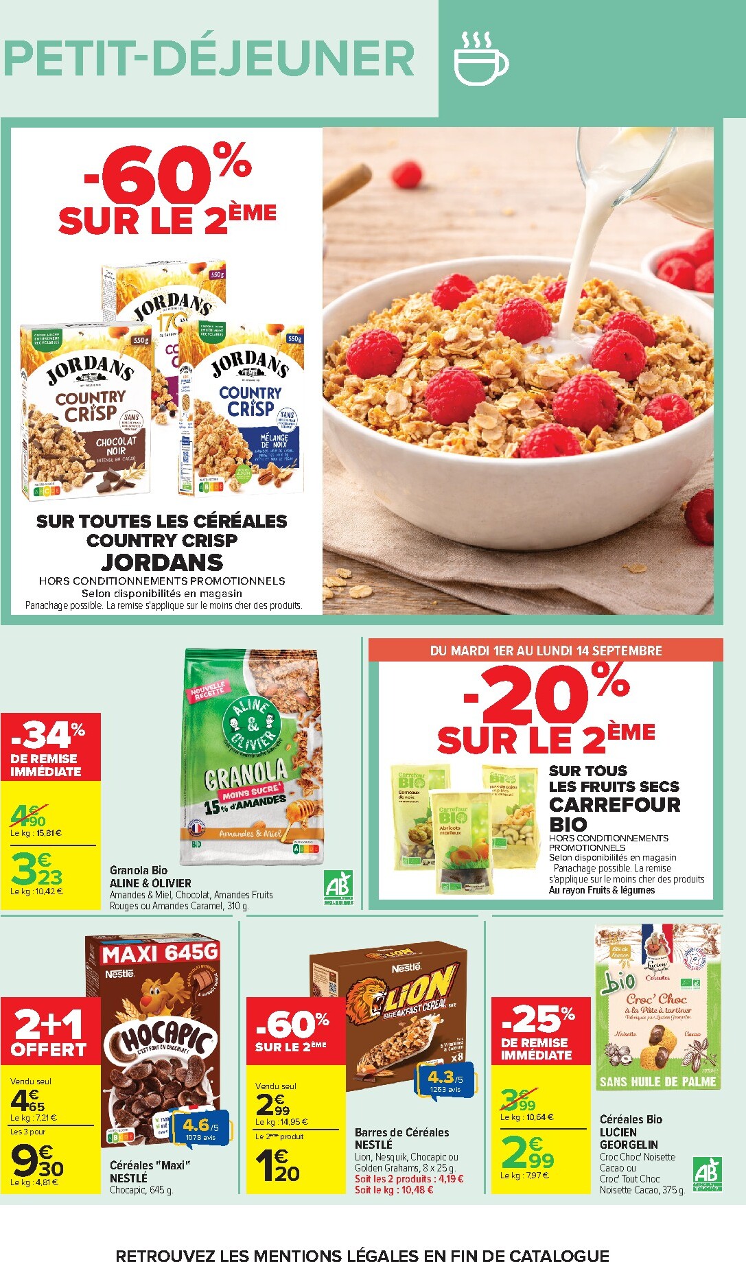 carrefour - Flyer Carrefour - Petit Dejeuner pour la semaine prochaine du du mardi 01/09/2026 au du lundi 14/09/2026 - page: 17