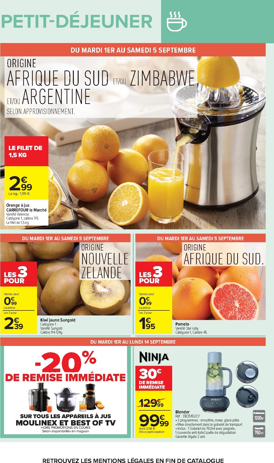 carrefour - Flyer Carrefour - Petit Dejeuner pour la semaine prochaine du du mardi 01/09/2026 au du lundi 14/09/2026 - page: 21