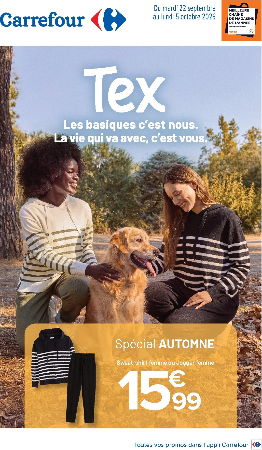 carrefour - Flyer Carrefour - Tex Spécial Automne pour la semaine prochaine du du mardi 22/09/2026 au du lundi 05/10/2026
