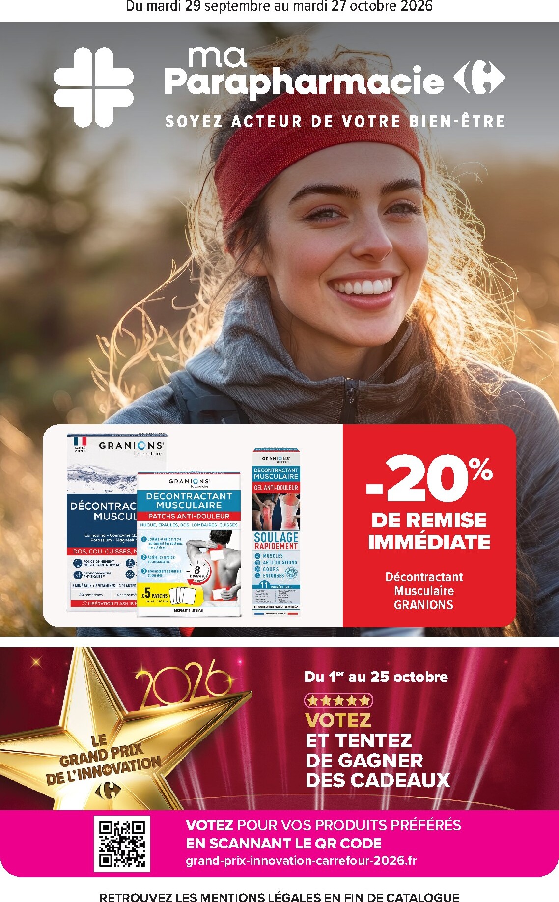 carrefour - Flyer Carrefour - Parapharmacie pour la semaine prochaine du du mardi 29/09/2026 au du mardi 27/10/2026