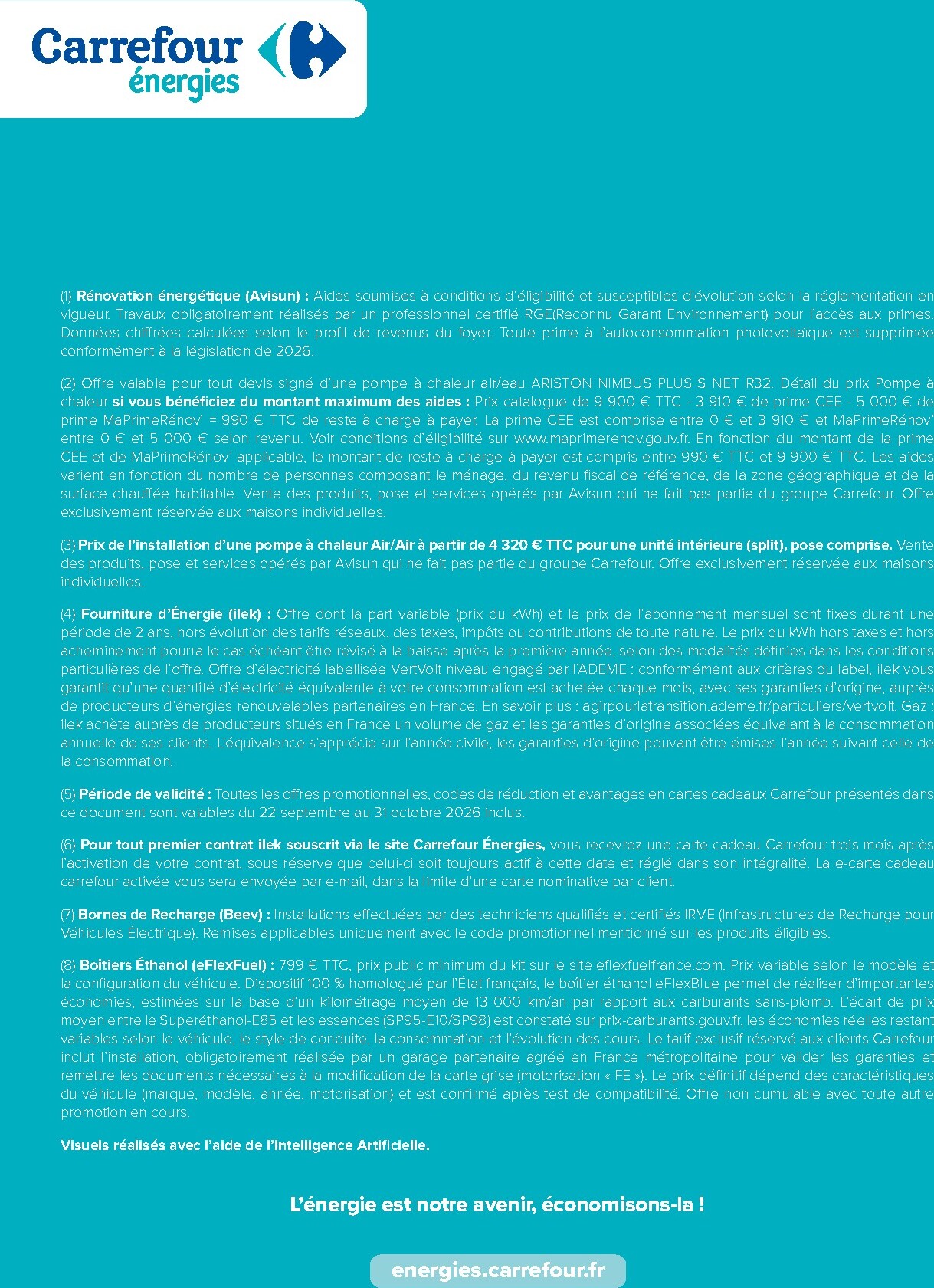carrefour - Current Carrefour - Livre Blanc 2026 Energies leaflet valid from du mardi 22/09/2026 to du samedi 31/10/2026 - page: 20