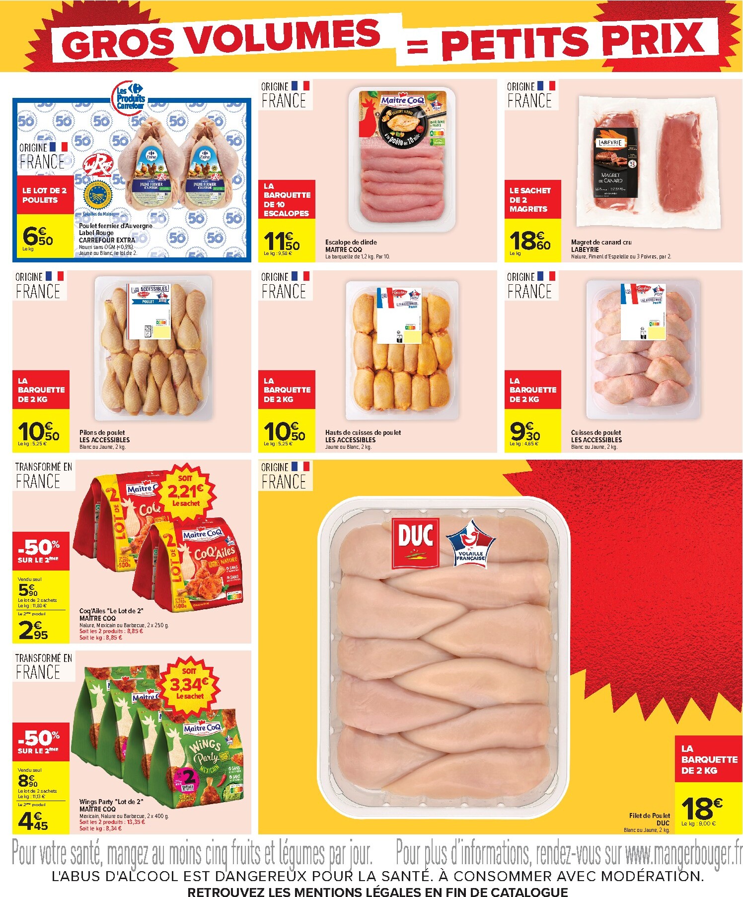 carrefour - Flyer Carrefour - Gros Volumes = Petits Prix pour la semaine prochaine du de jeudi 22/10/2026 au du lundi 09/11/2026 - page: 11