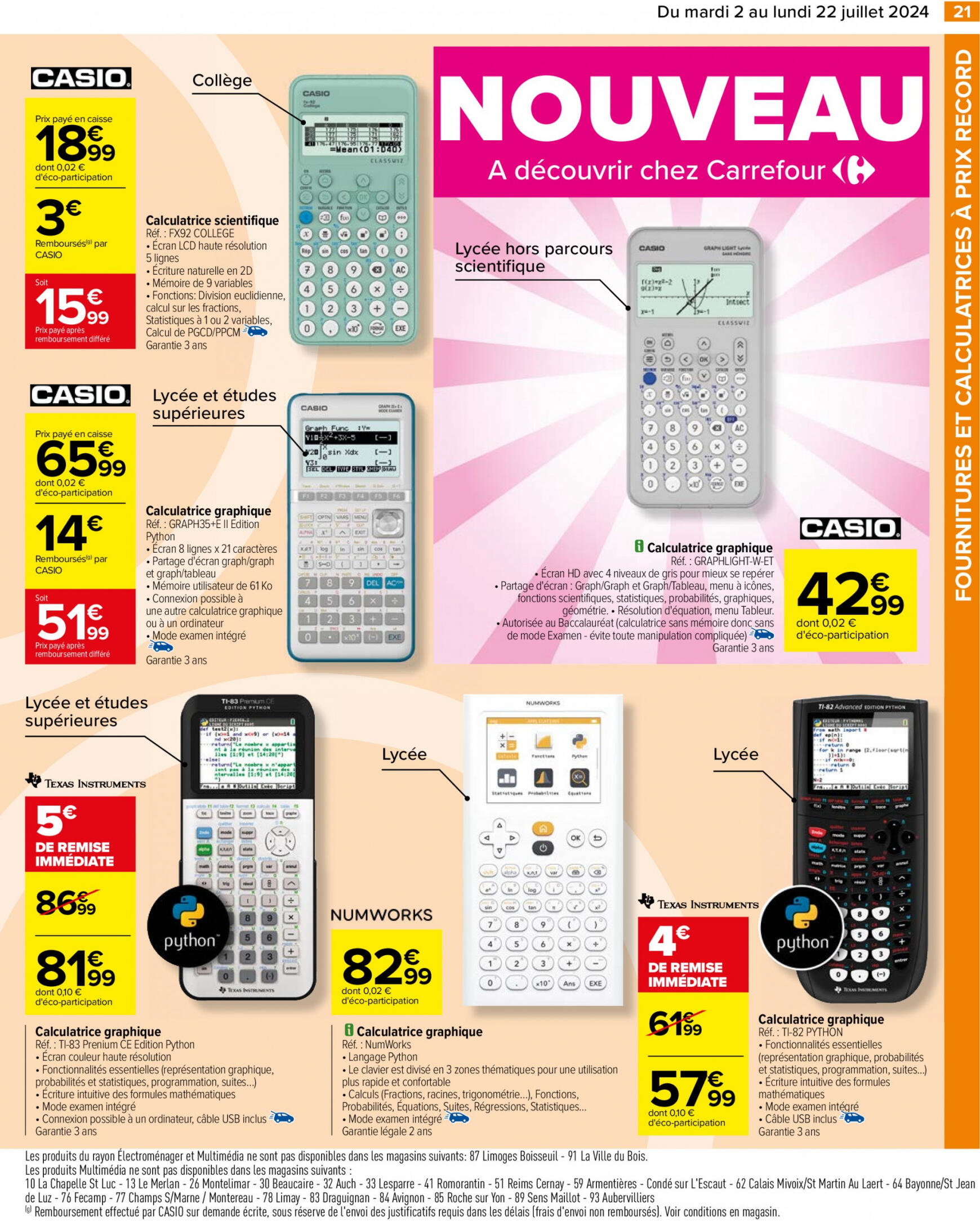 carrefour - Prospectus Carrefour - La Rentrée de tous lees Records actuel 02.07. - 22.07. - page: 23