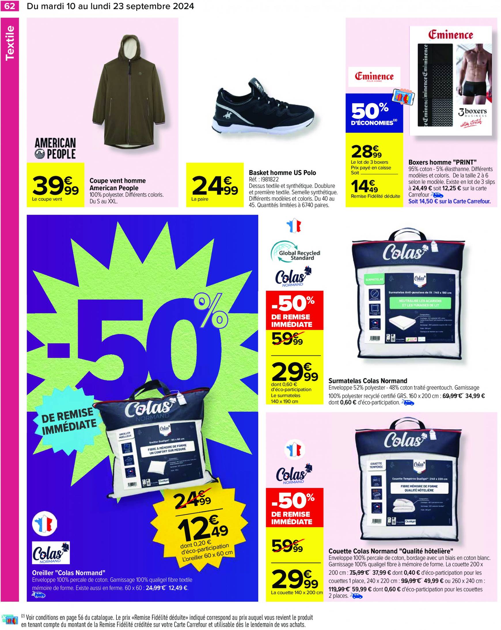 carrefour - Catalogue Carrefour valable dès 10.09. - 23.09. - page: 64