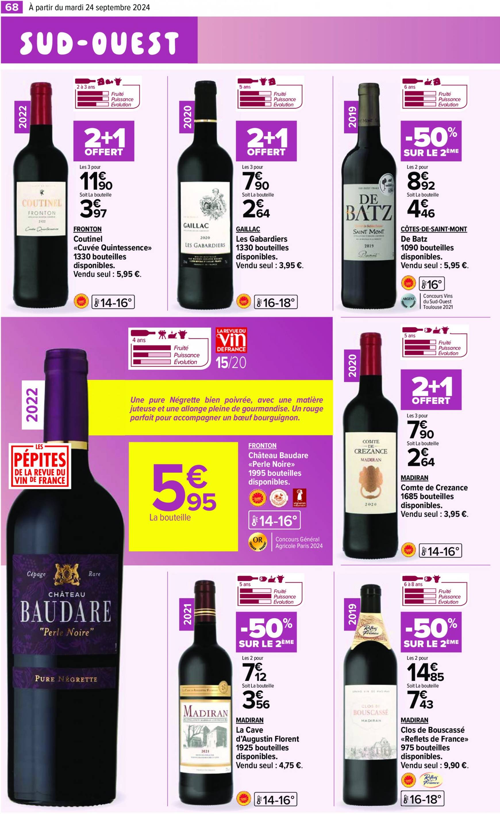 carrefour - Catalogue Carrefour - Aux Foire Vins valable dès 24.09. - 07.10. - page: 70