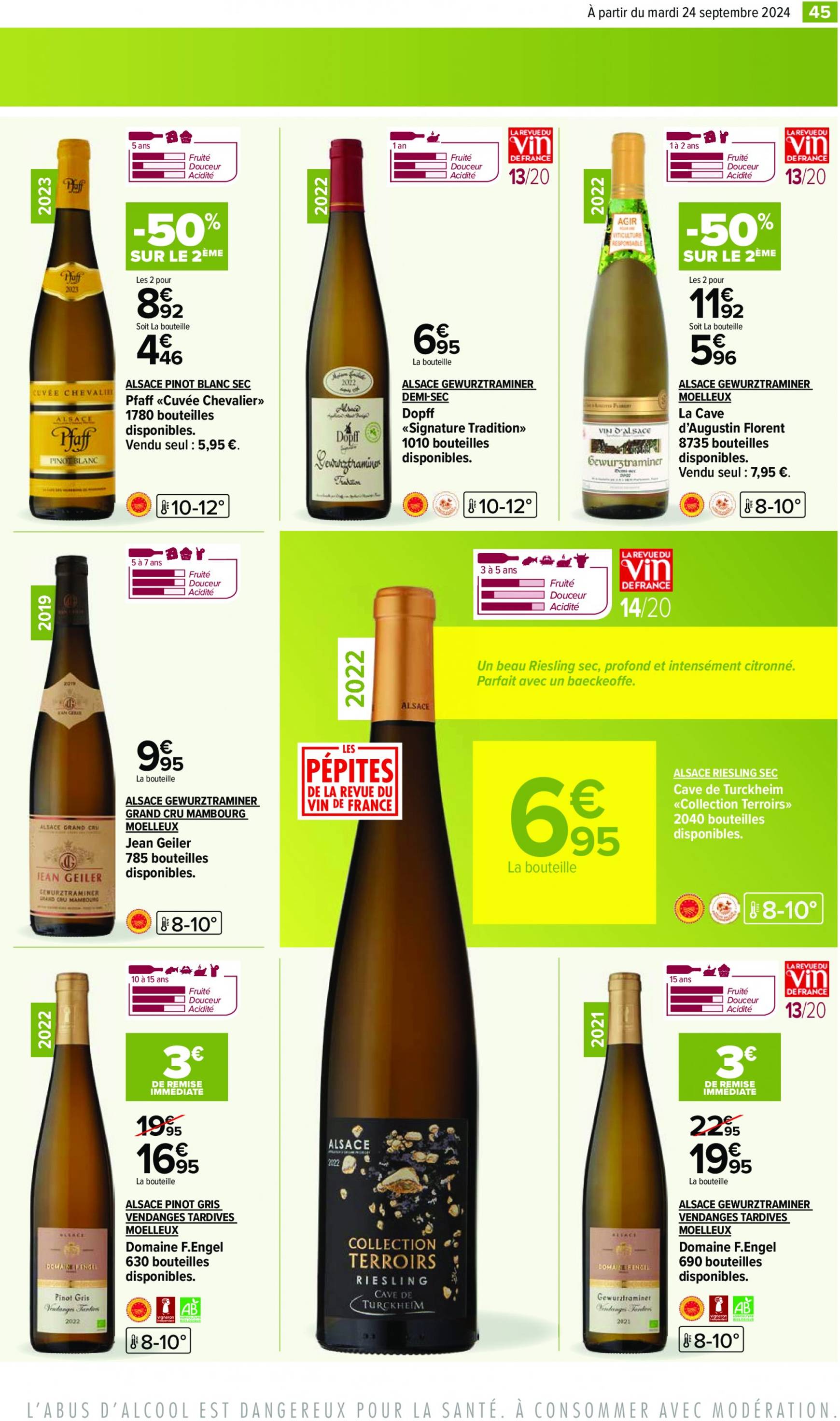 carrefour - Catalogue Carrefour - Aux Foire Vins valable dès 24.09. - 07.10. - page: 47