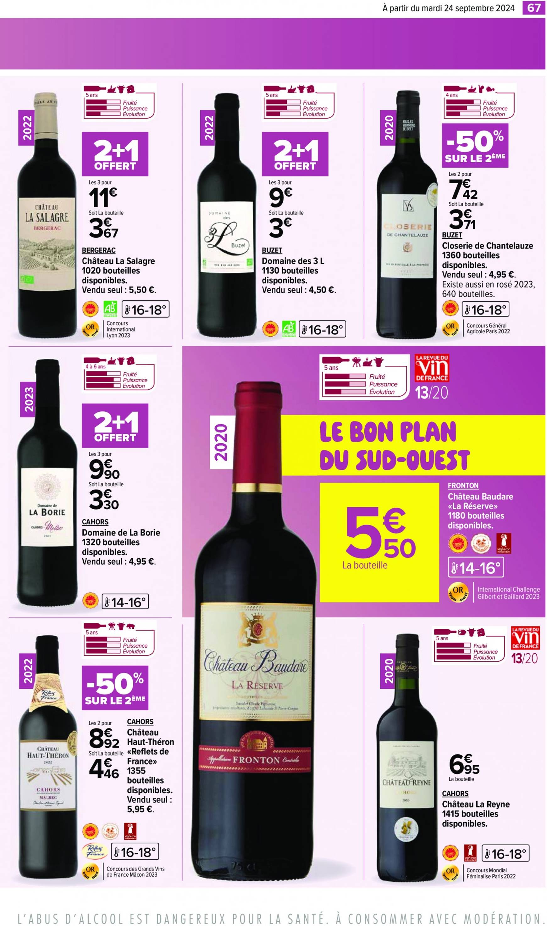 carrefour - Catalogue Carrefour - Aux Foire Vins valable dès 24.09. - 07.10. - page: 69