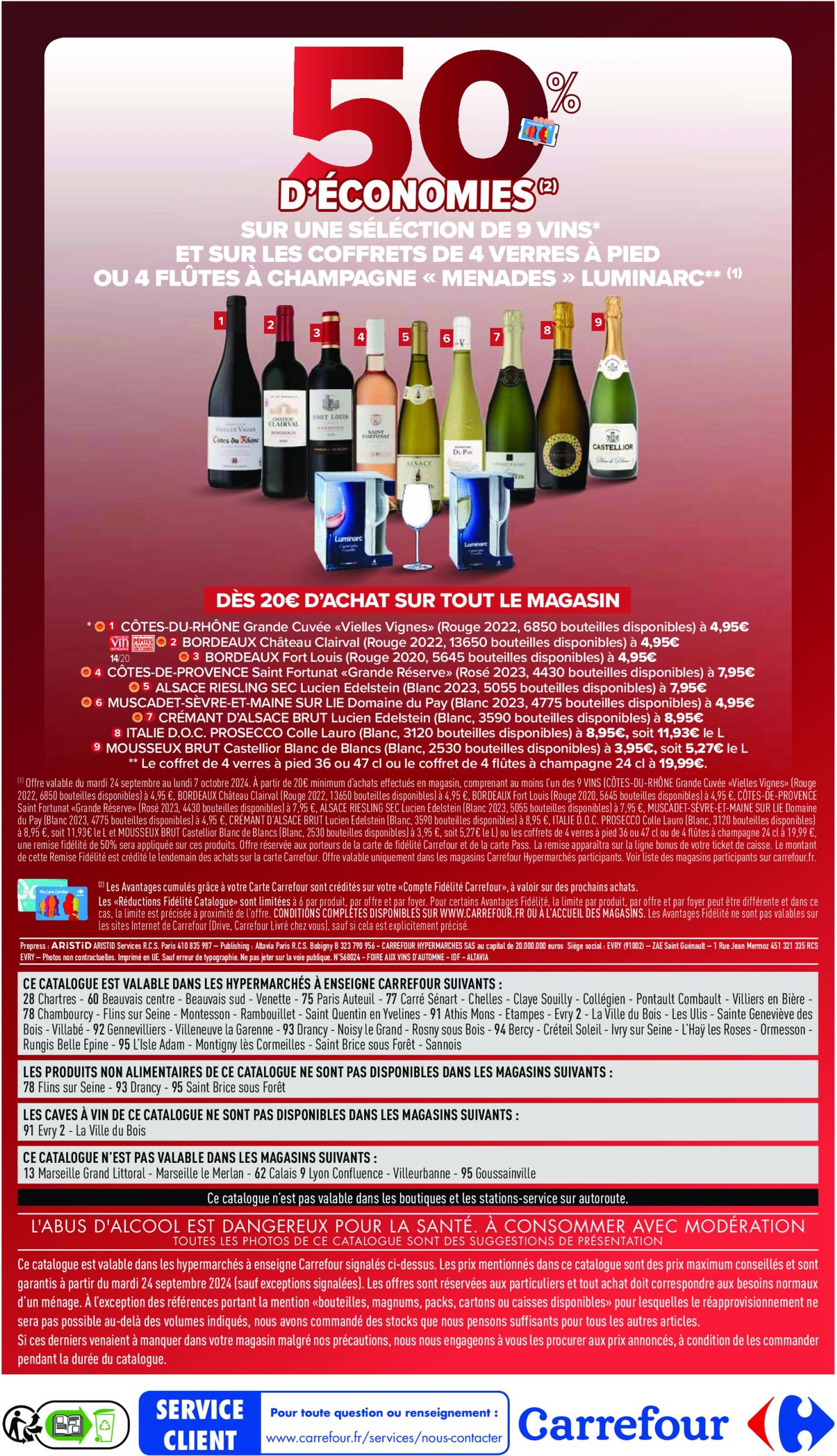 carrefour - Catalogue Carrefour - Aux Foire Vins valable dès 24.09. - 07.10. - page: 2