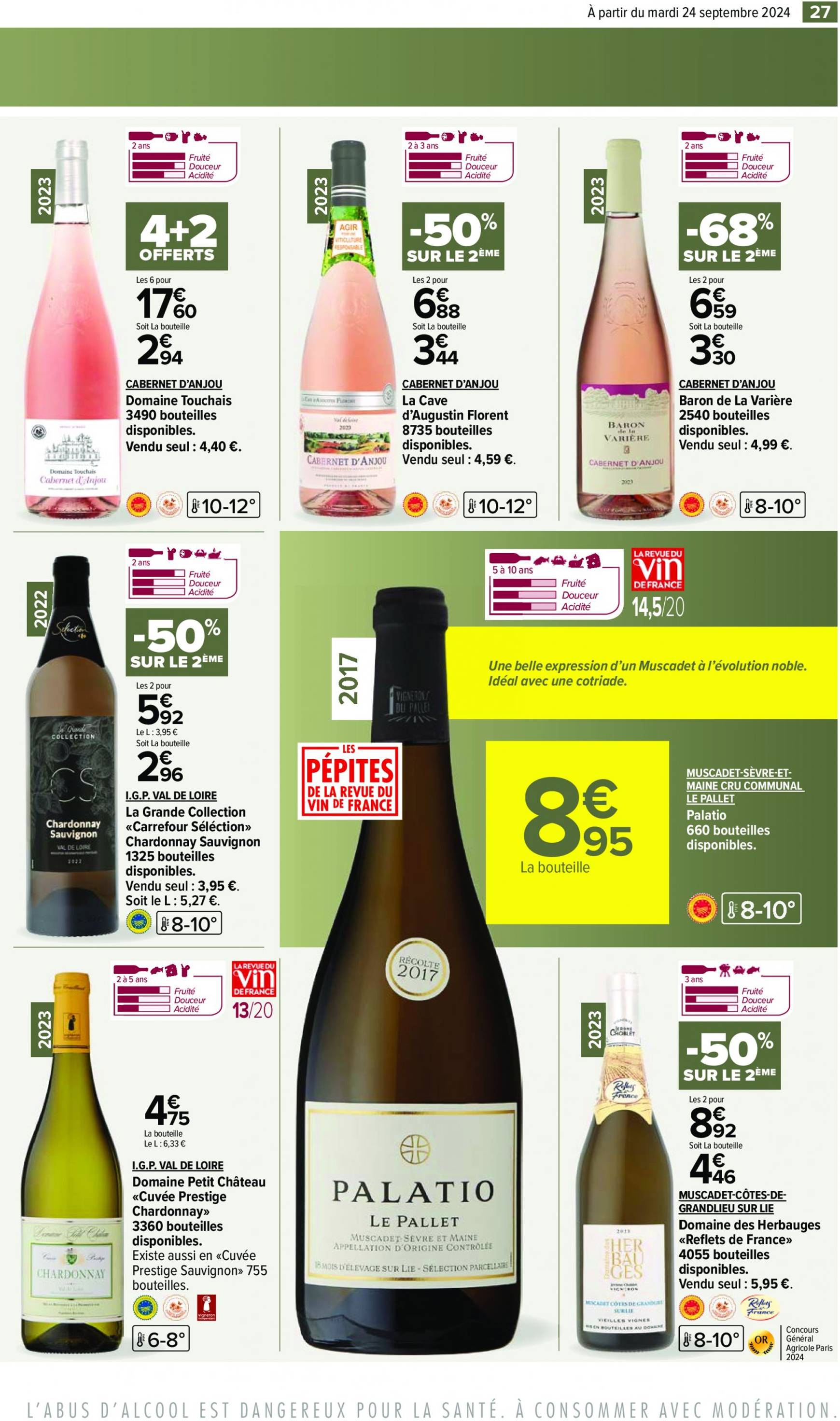 carrefour - Catalogue Carrefour - Aux Foire Vins valable dès 24.09. - 07.10. - page: 29