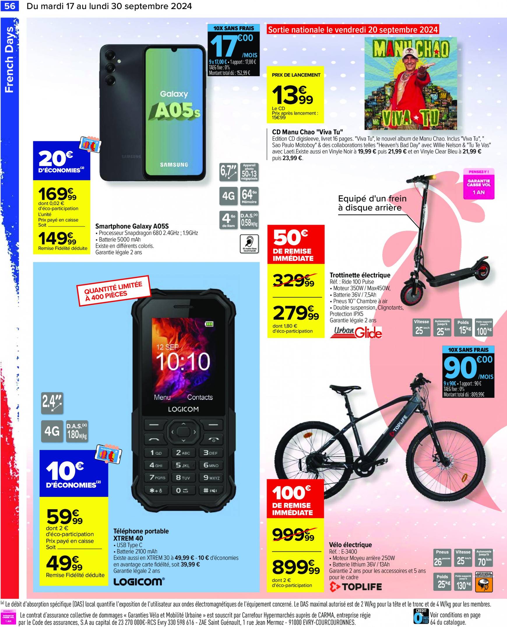 carrefour - Catalogue Carrefour valable dès 17.09. - 30.09. - page: 58