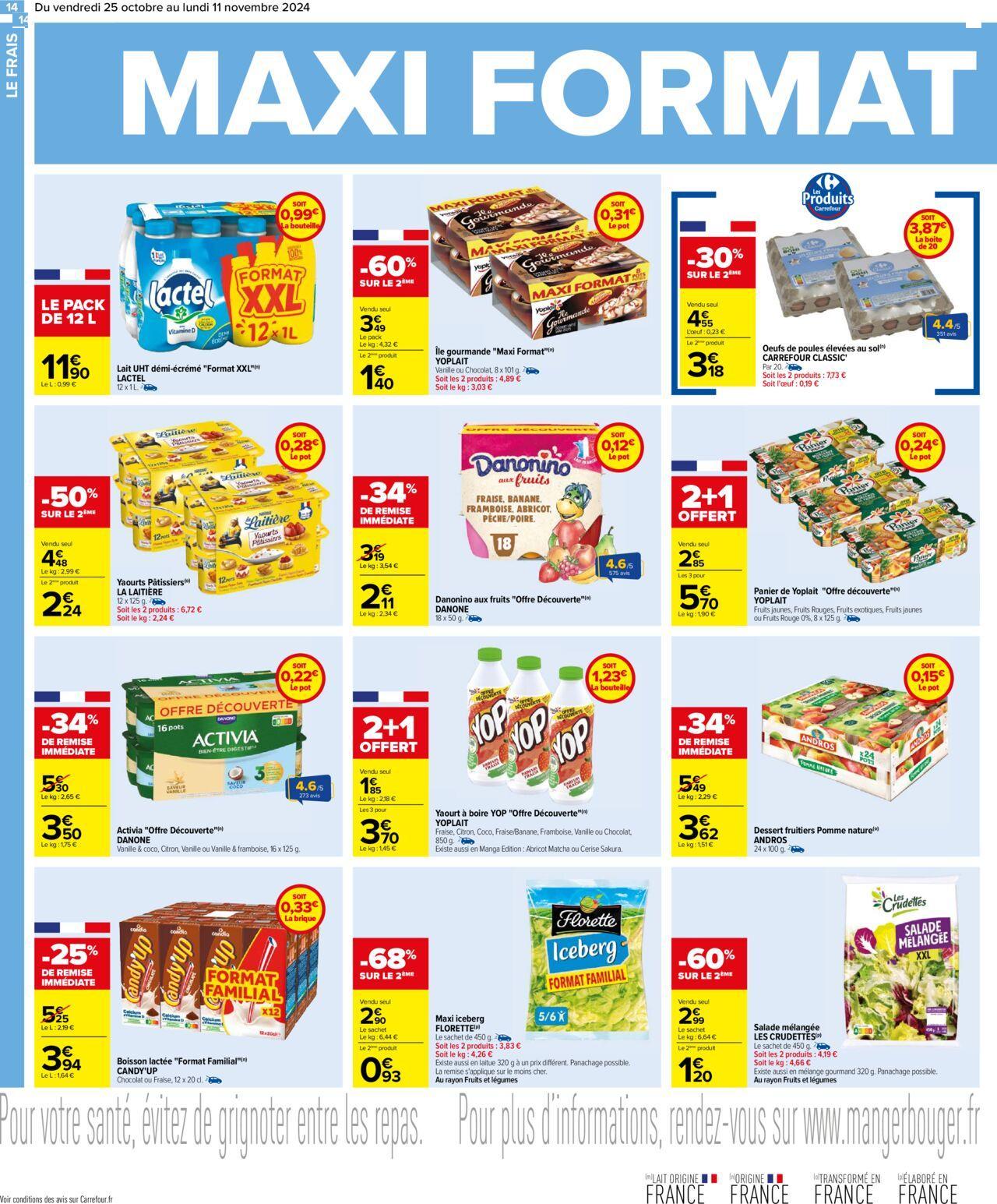 carrefour - Carrefour Maxi Format Mini Prix à partir du 25/10/2024 - 11/11/2024 - page: 14