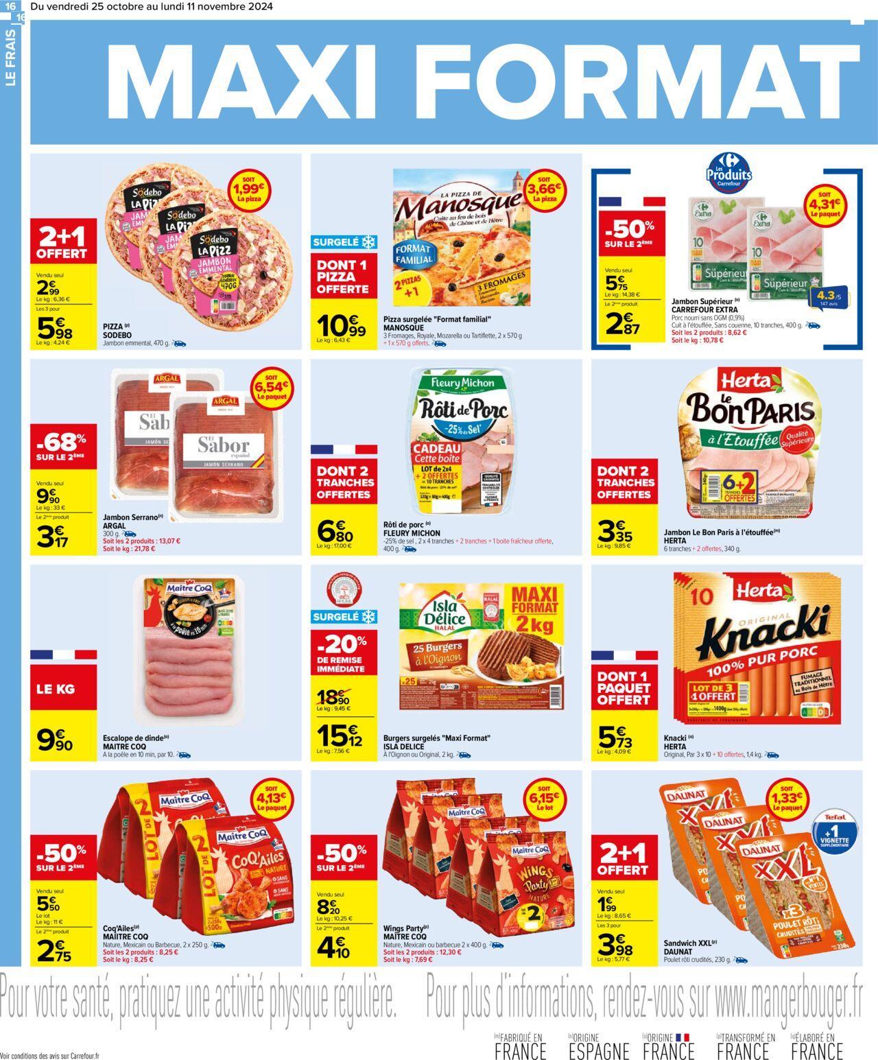 carrefour - Carrefour Maxi Format Mini Prix à partir du 25/10/2024 - 11/11/2024 - page: 16