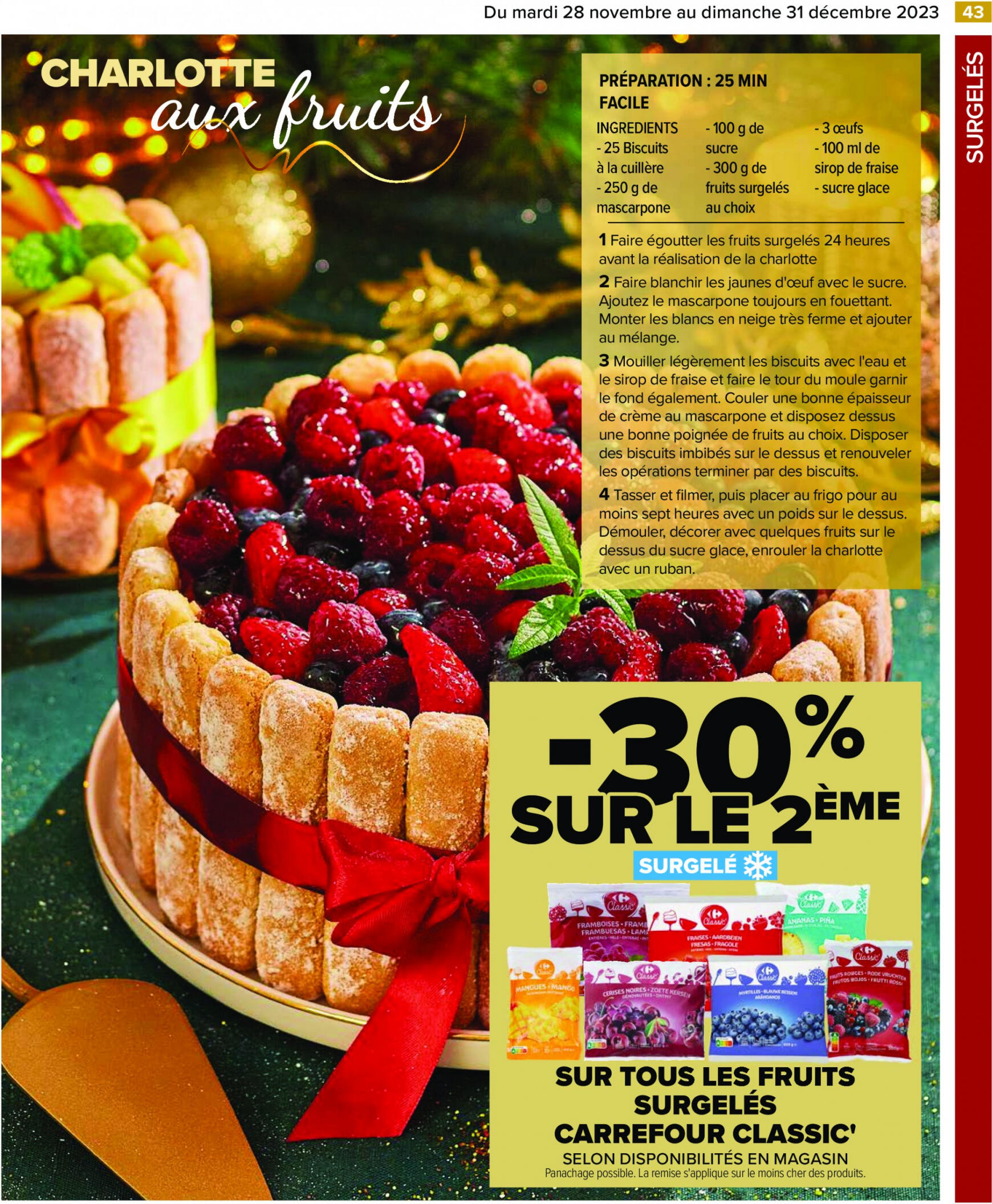 carrefour - Carrefour - Un Noël extra à prix ordinaire - GUIDE CULINAIRE valable à partir de 28.11.2023 - page: 45