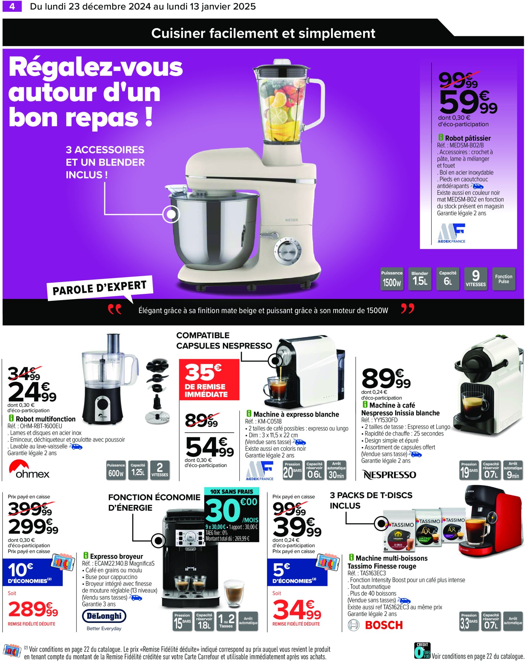 carrefour - Catalogue Carrefour - Électroménager valable dès 23/12 - 13/01 - page: 8