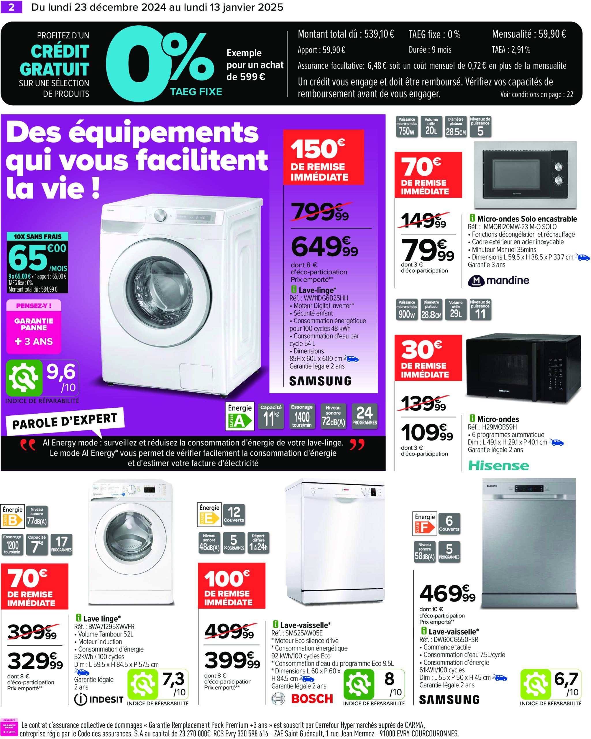 carrefour - Catalogue Carrefour - Électroménager valable dès 23/12 - 13/01 - page: 6