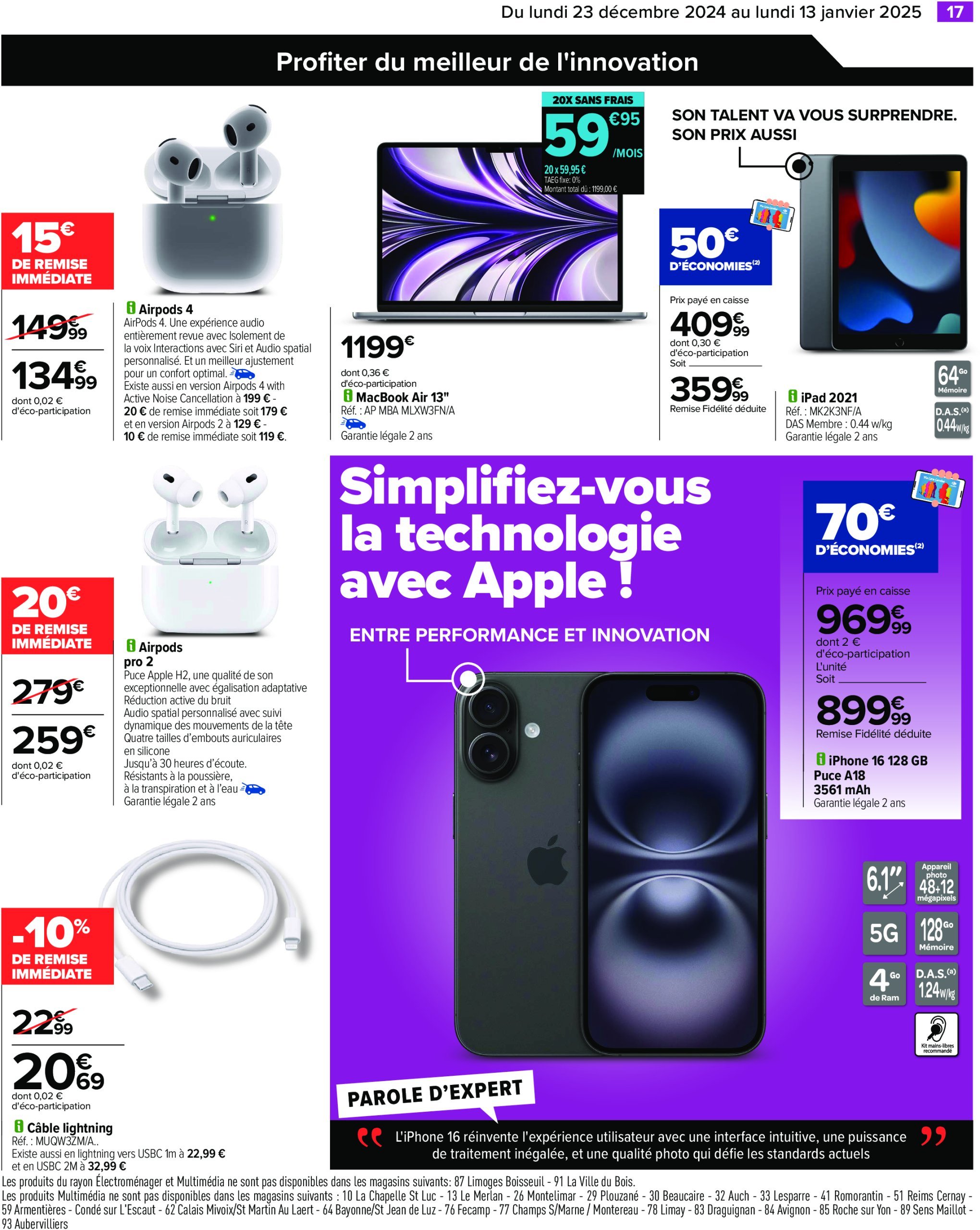 carrefour - Catalogue Carrefour - Électroménager valable dès 23/12 - 13/01 - page: 21