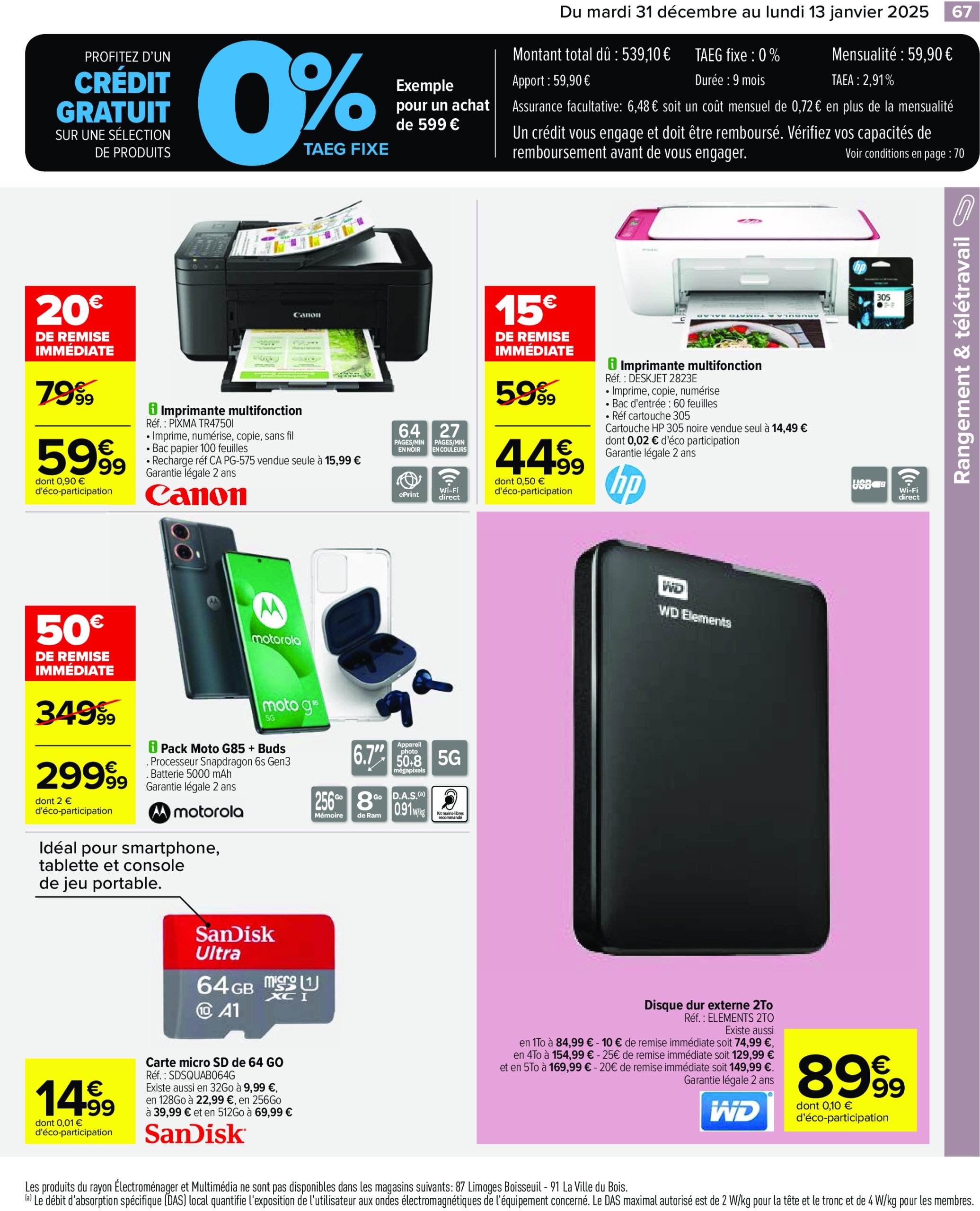 carrefour - Catalogue Carrefour valable dès 31/12 - 13/01 - page: 69