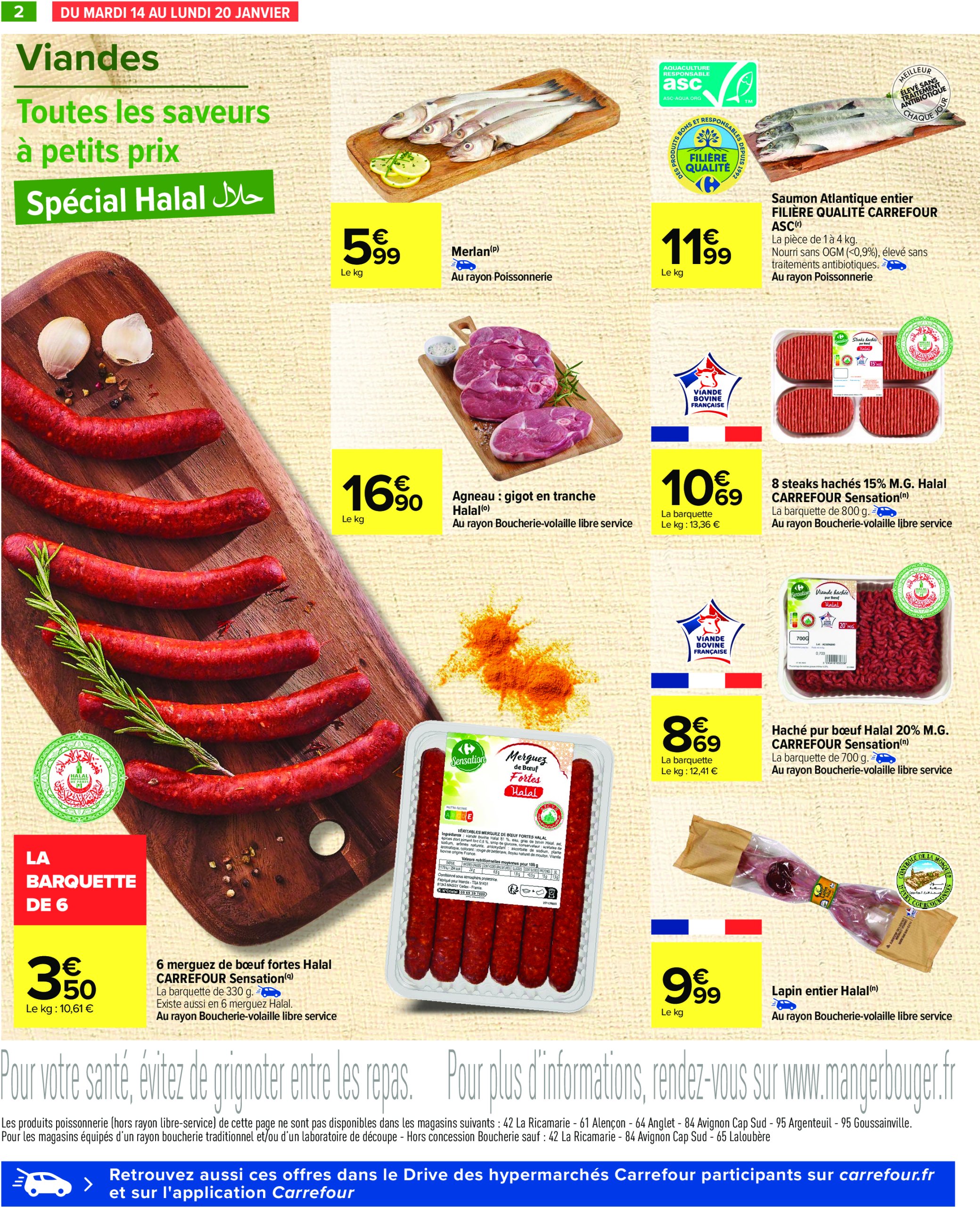 carrefour - Catalogue Carrefour - Les Petits Prix Halal valable dès 14/01 - 27/01 - page: 4