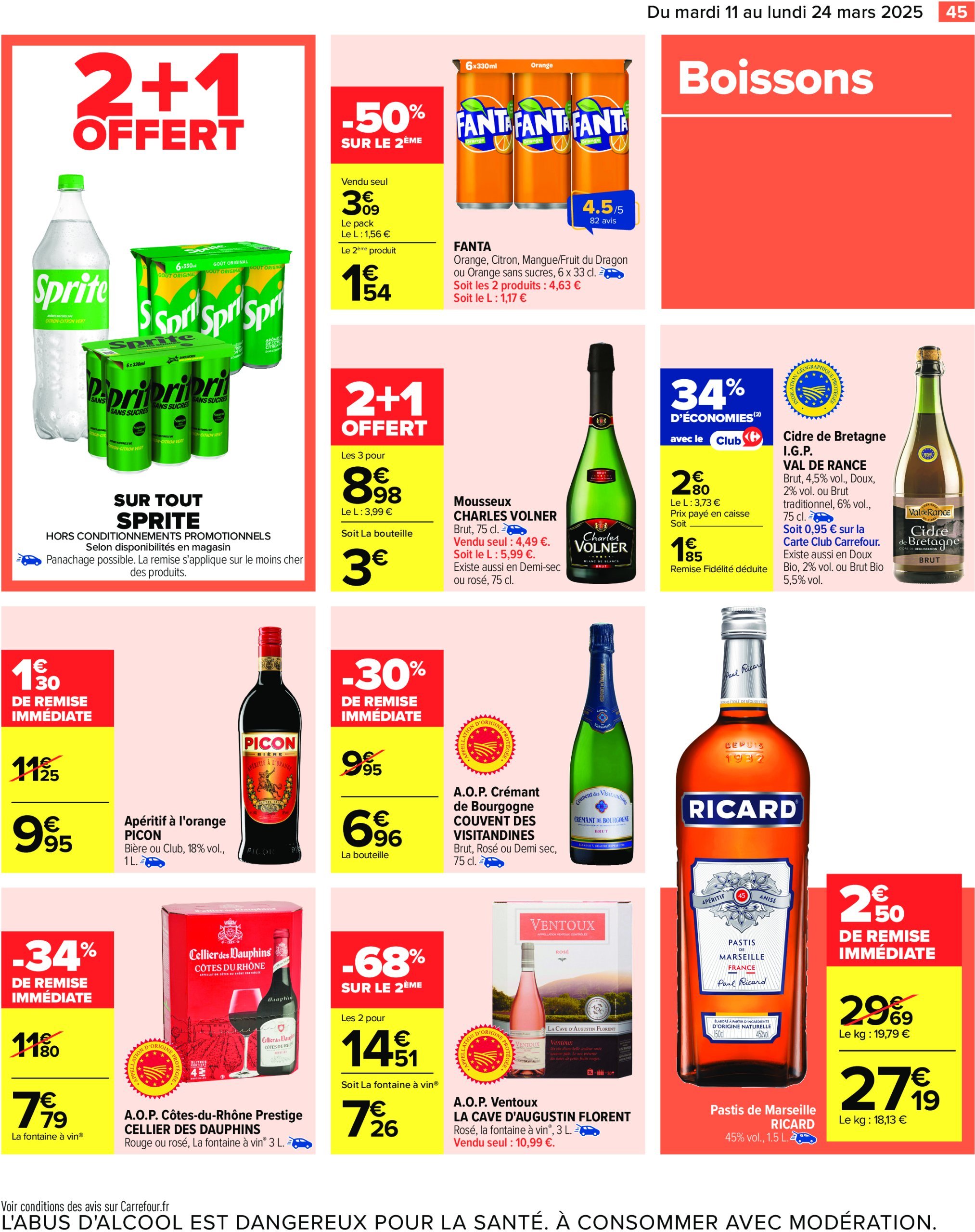 carrefour - Catalogue Carrefour valable dès 11/03 - 24/03 - page: 47