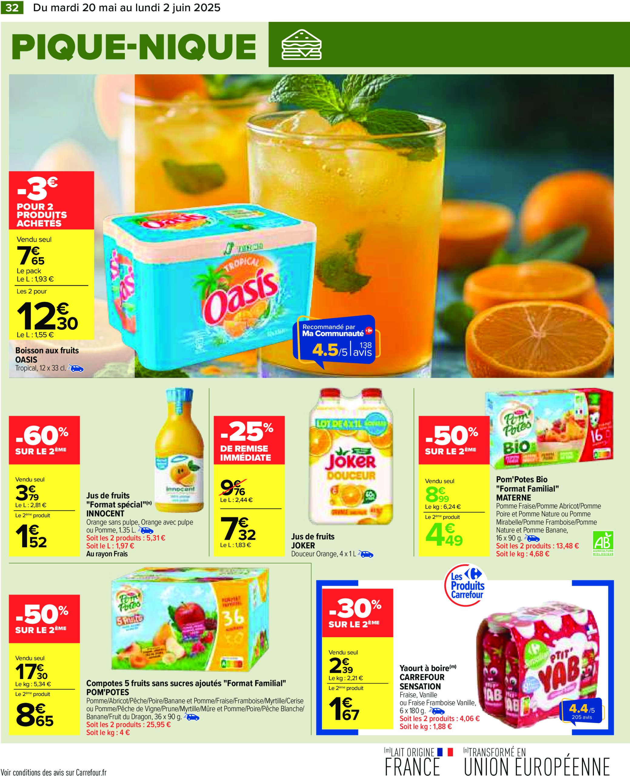 carrefour - Catalogue Carrefour valable dès 20/05 - 02/06 - page: 34 carrefour - Catalogue Carrefour valable dès 20/05 - 02/06 - page: 34