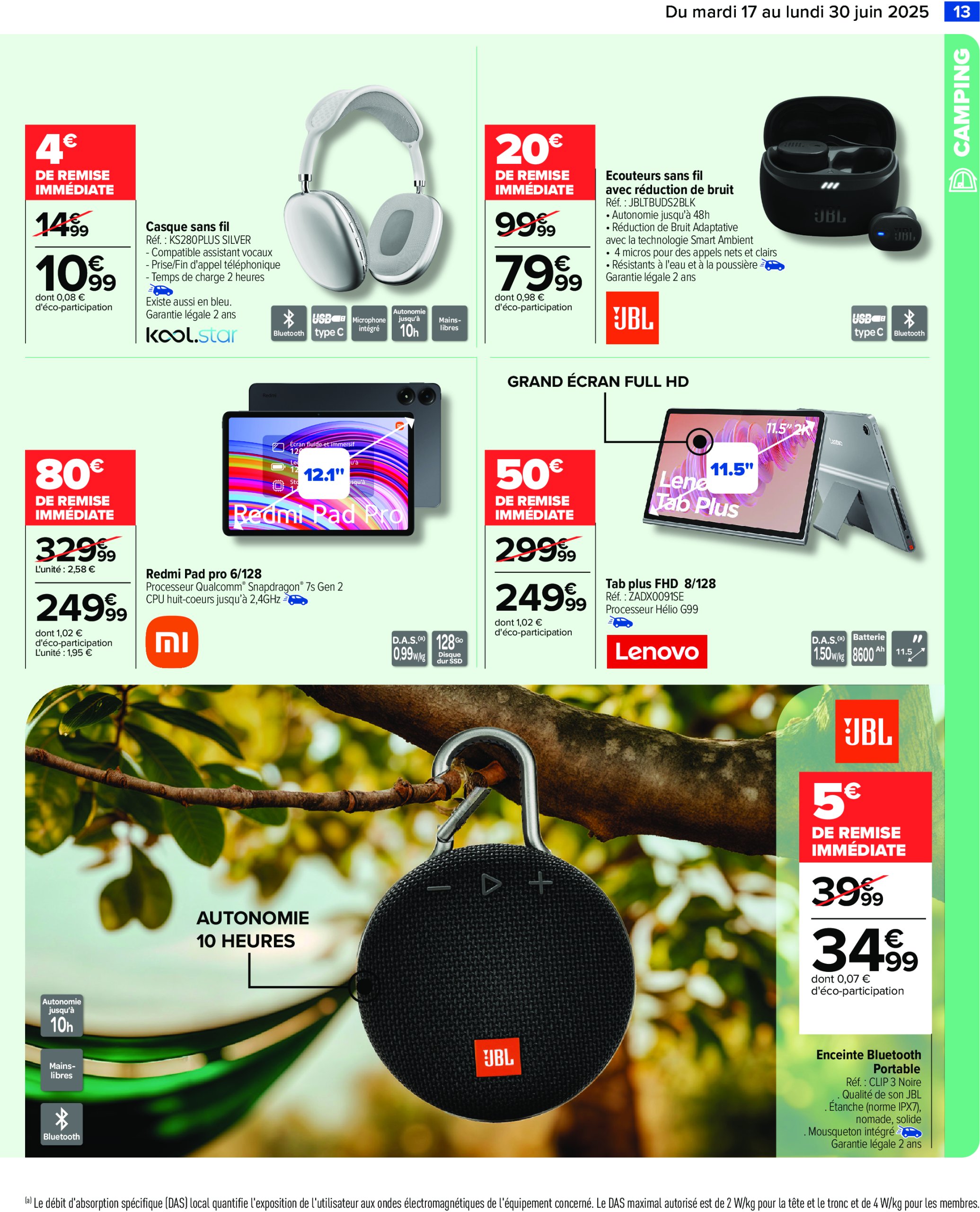 carrefour - Catalogue Carrefour - Vacances valable du 17/06 au 30/06 - page: 15