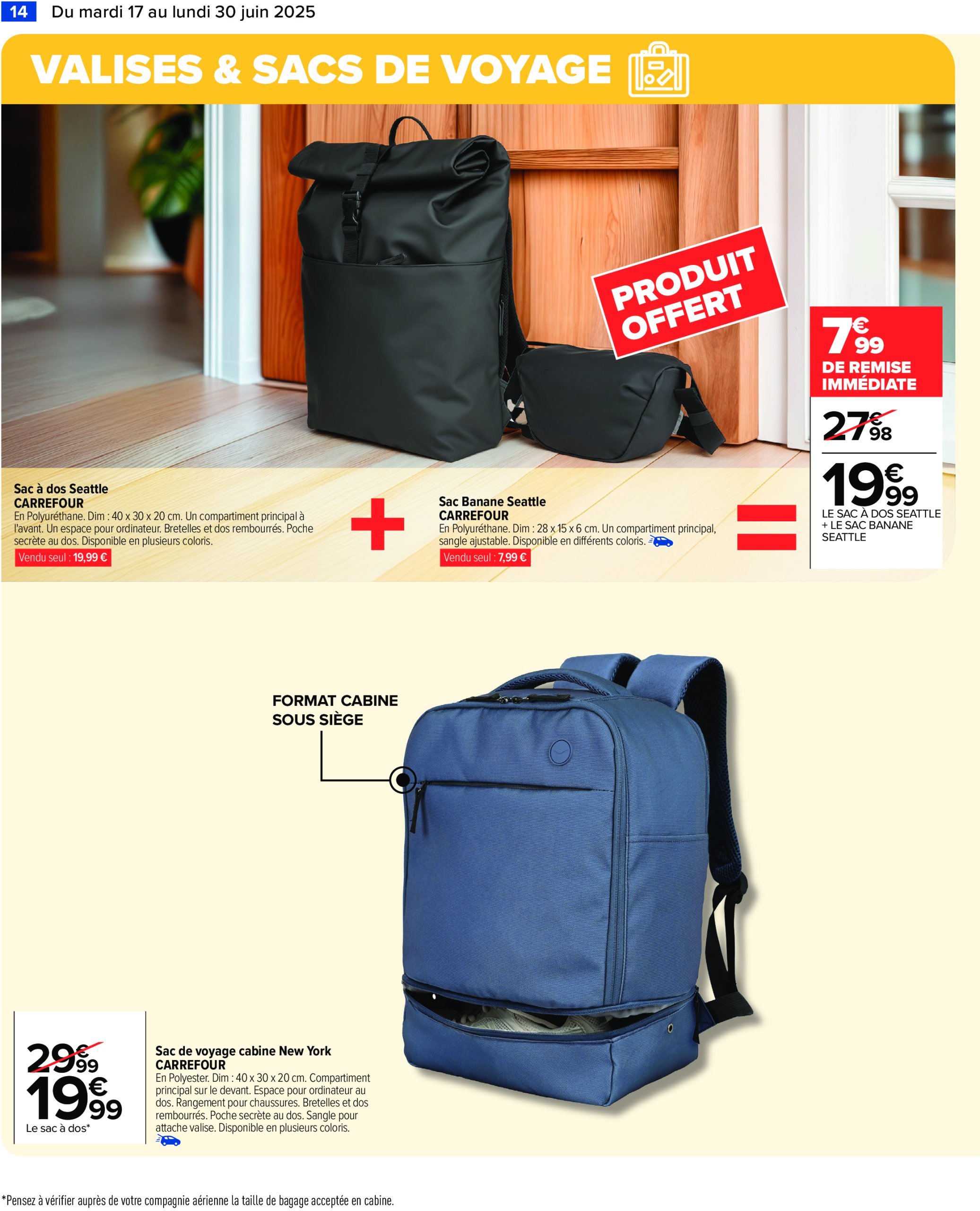 carrefour - Catalogue Carrefour - Vacances valable du 17/06 au 30/06 - page: 16