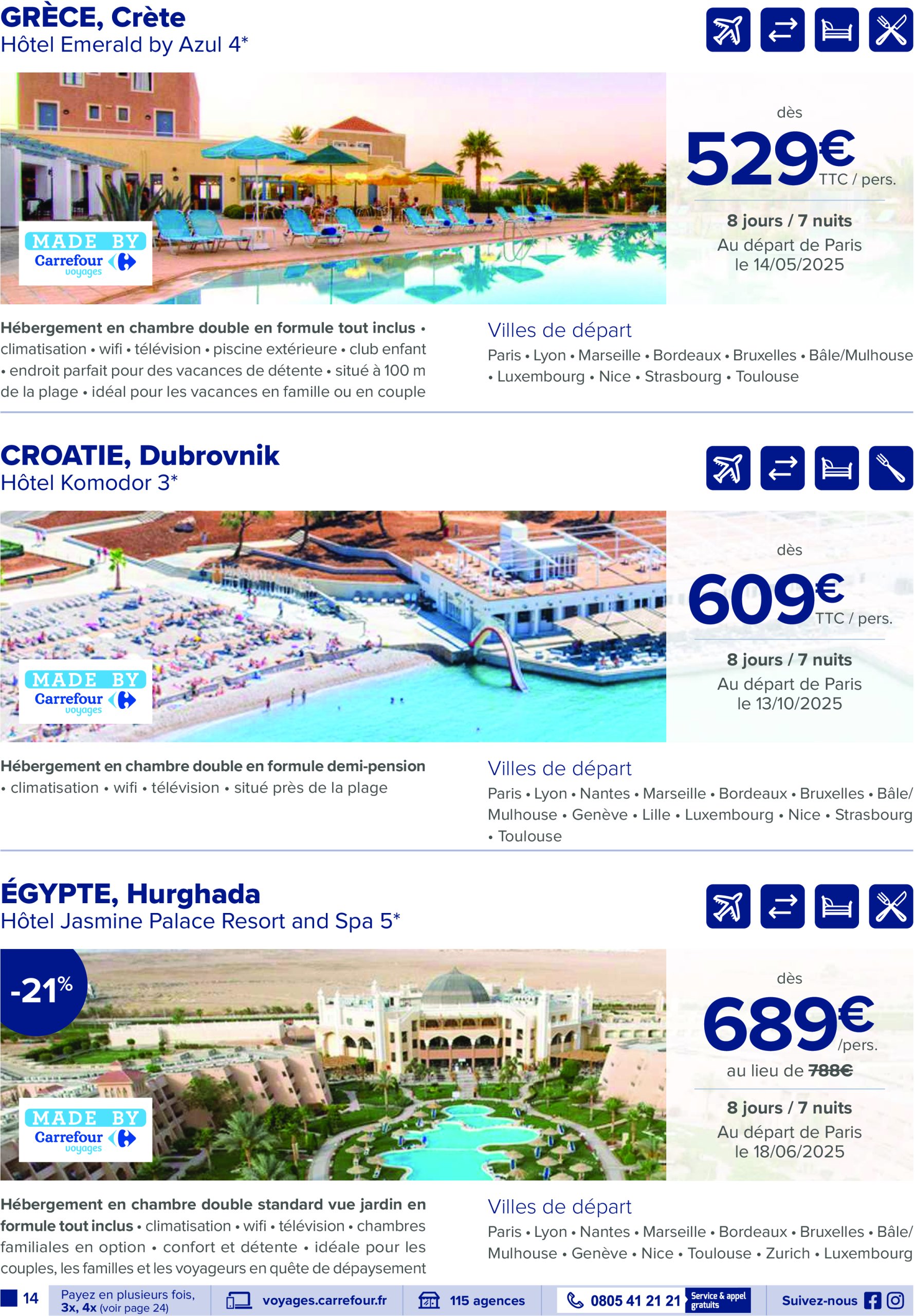 carrefour - Catalogue Carrefour - Voyagez valable du 25/03 au 30/06 - page: 14
