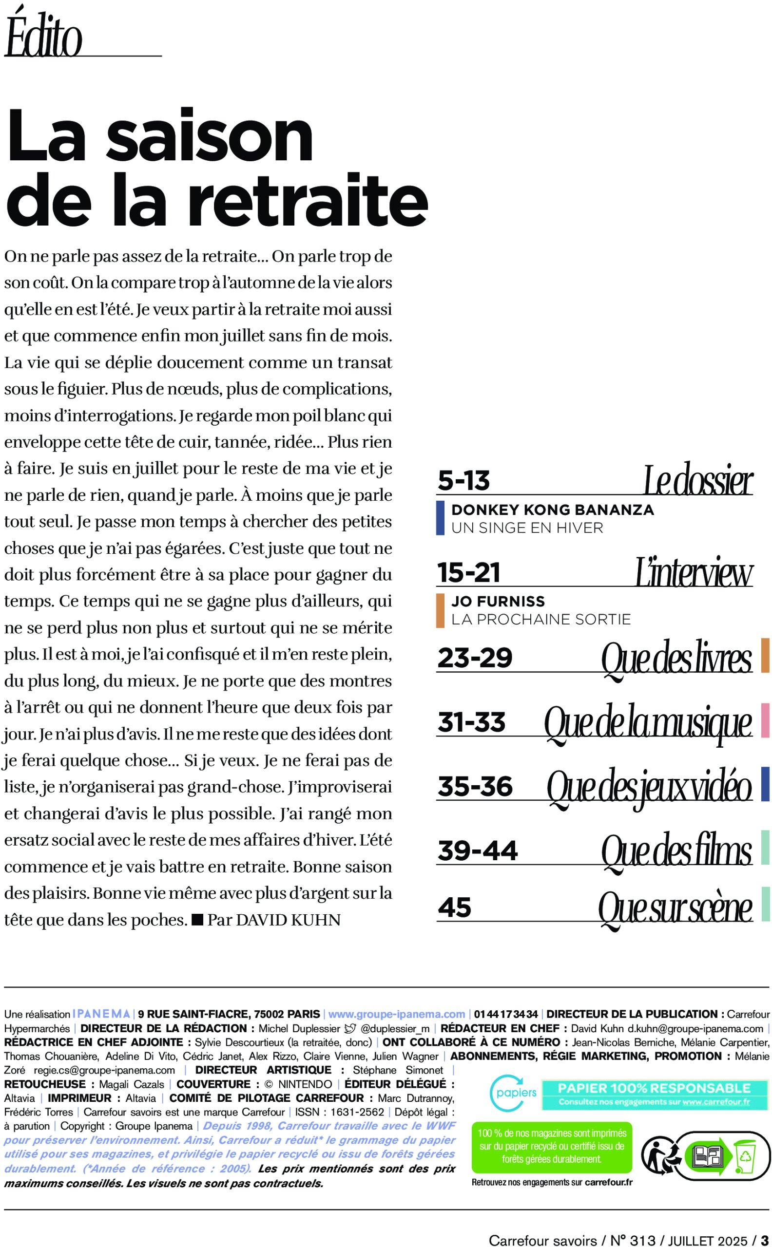 carrefour - Catalogue Carrefour - A Chacun Sa Culture valable du 01/07 au 31/07 - page: 3 carrefour - Catalogue Carrefour - A Chacun Sa Culture valable du 01/07 au 31/07 - page: 3