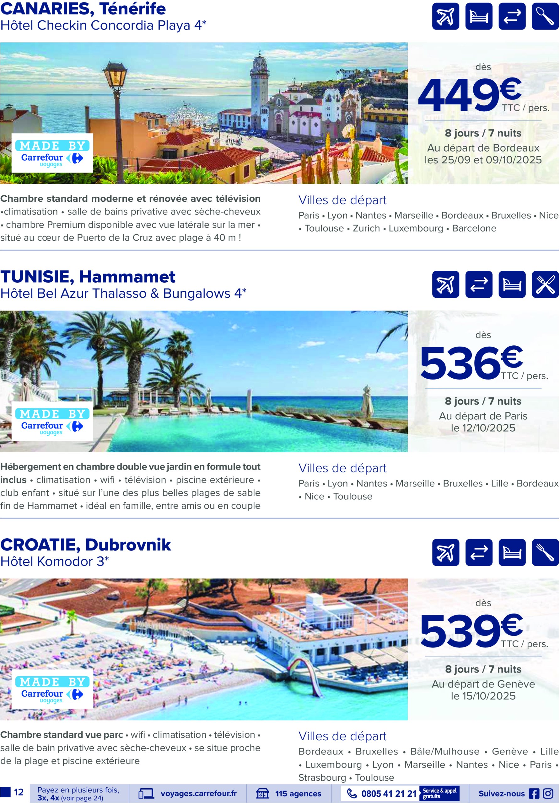 carrefour - Catalogue Carrefour - Voyagez valable du 01/07 au 31/10 - page: 12