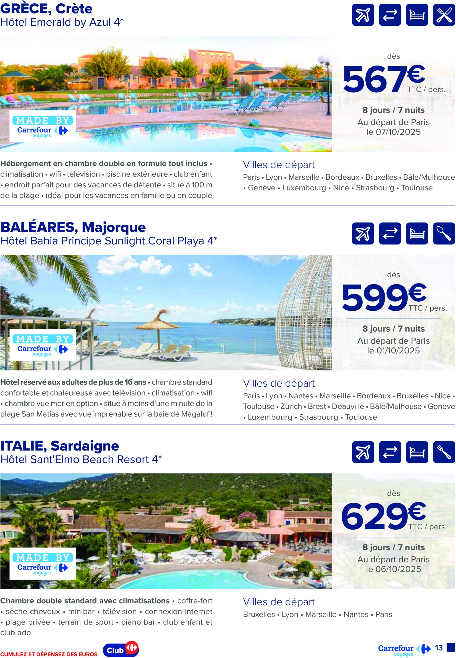 carrefour - Catalogue Carrefour - Voyagez valable du 01/07 au 31/10 - page: 13