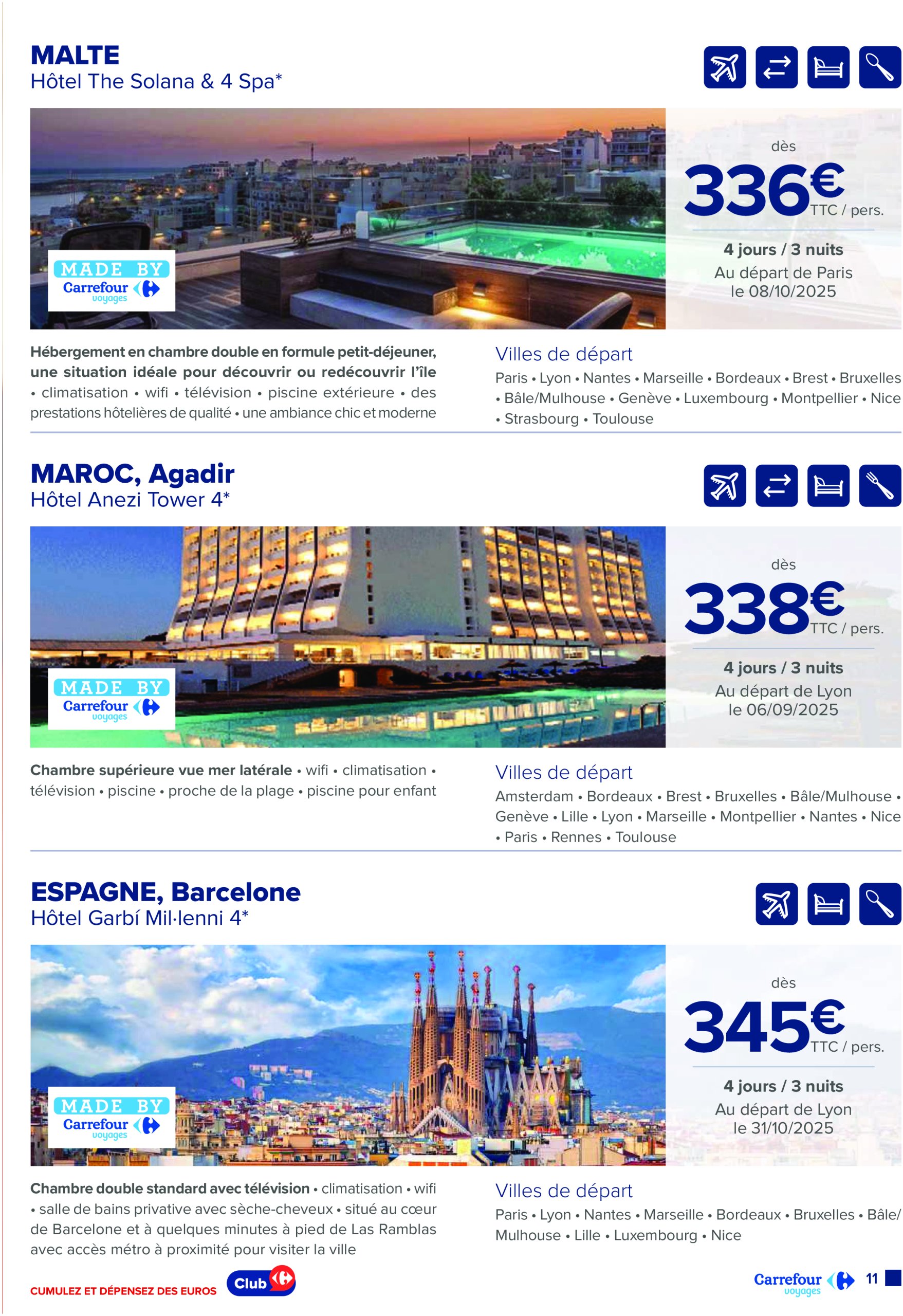 carrefour - Catalogue Carrefour - Voyagez valable du 01/07 au 31/10 - page: 11