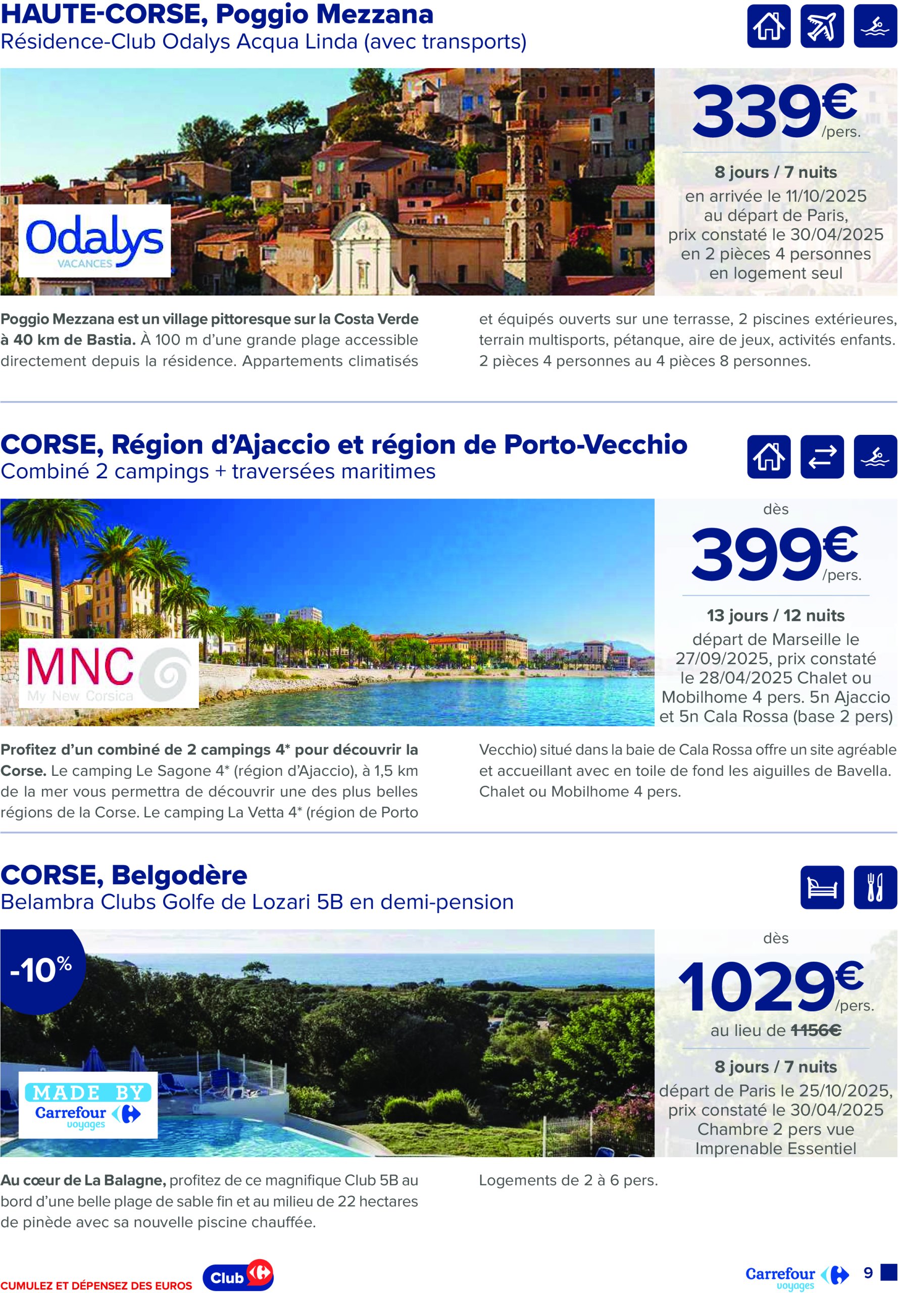carrefour - Catalogue Carrefour - Voyagez valable du 01/07 au 31/10 - page: 9