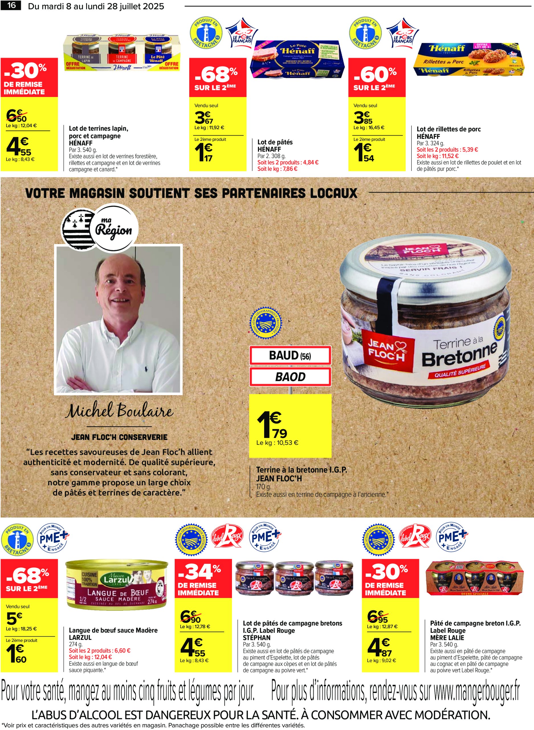 carrefour - Catalogue Carrefour - Le meilleur de ma région Bretagne valable du 08/07 au 28/07 - page: 16 carrefour - Catalogue Carrefour - Le meilleur de ma région Bretagne valable du 08/07 au 28/07 - page: 16